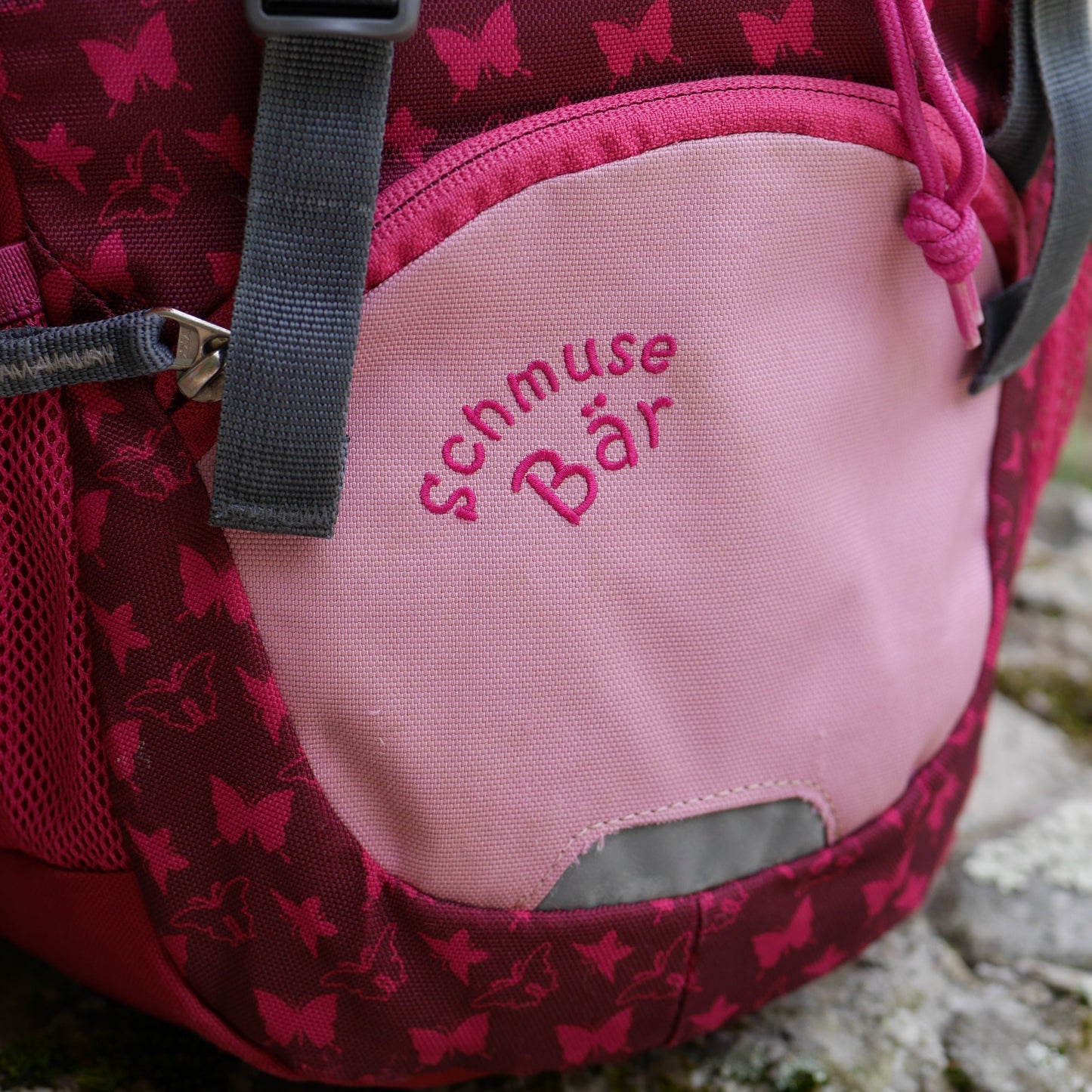 Schmusebär Backpack - Pink / Butterflies (BP22)