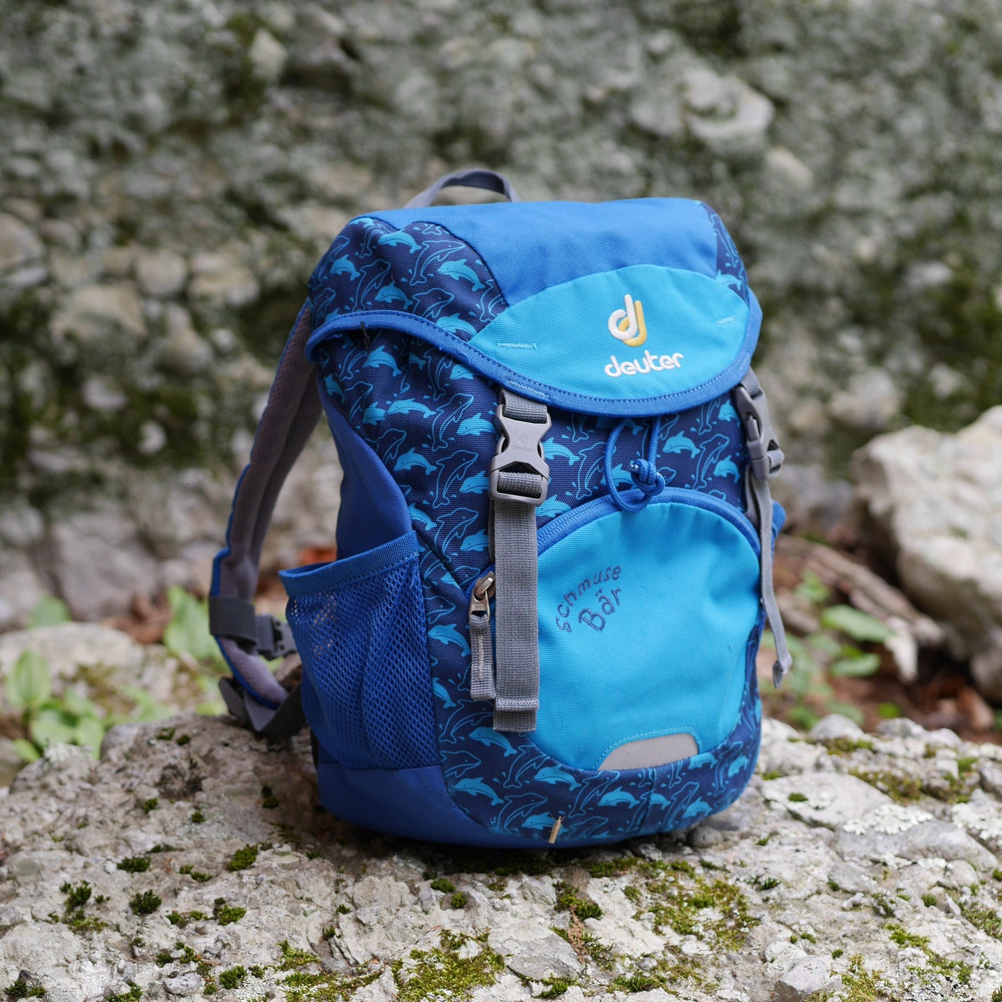 Schmusebär Backpack - Ocean / Blue Dolphins (BP32)
