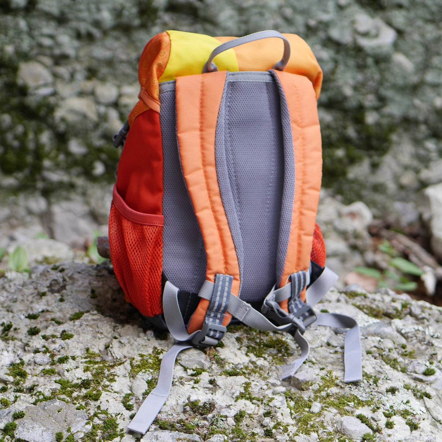 Schmusebär Backpack - Orange / Flowers (BP42)