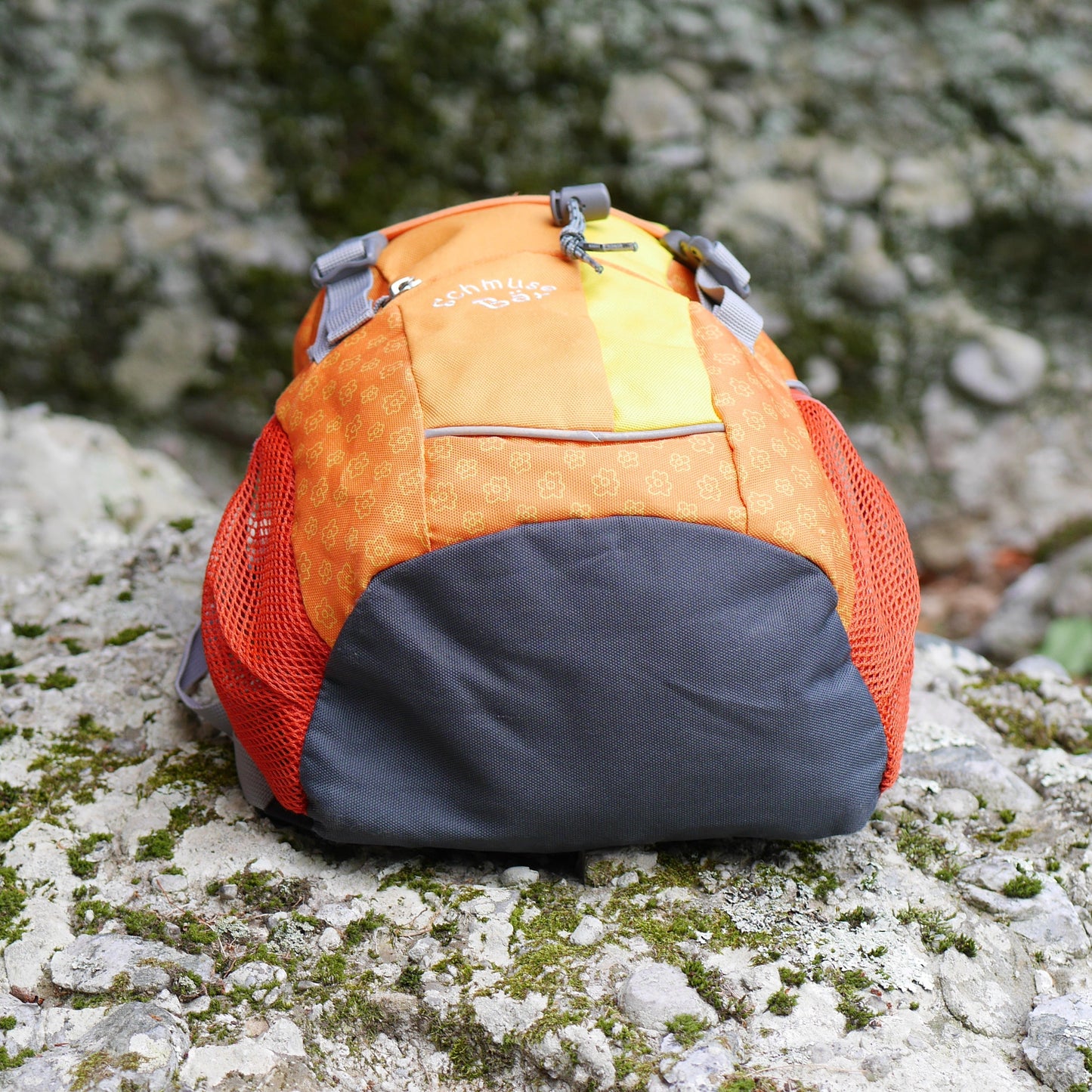 Schmusebär Backpack - Orange / Flowers (BP42)