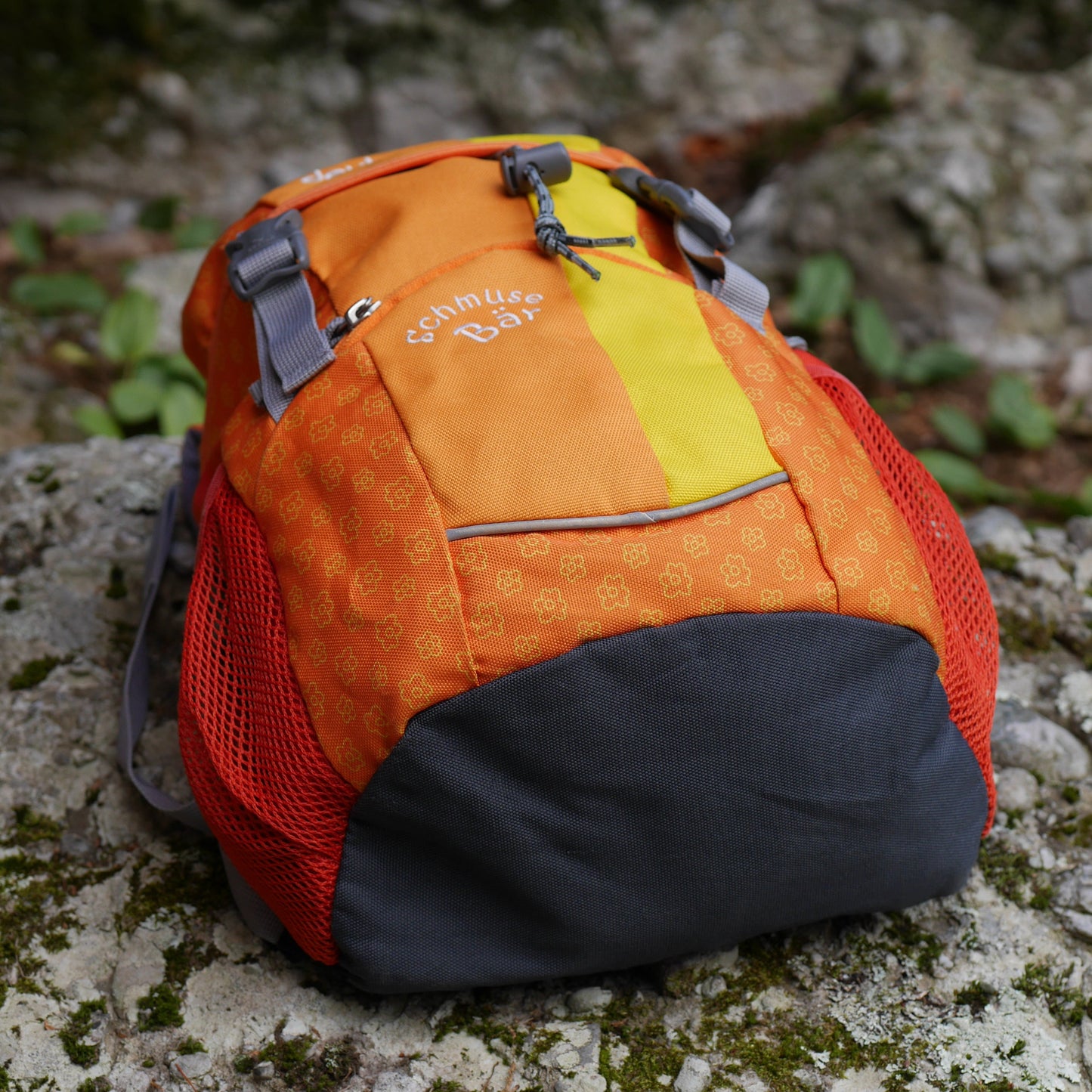 Schmusebär Backpack - Orange / Flowers (BP42)