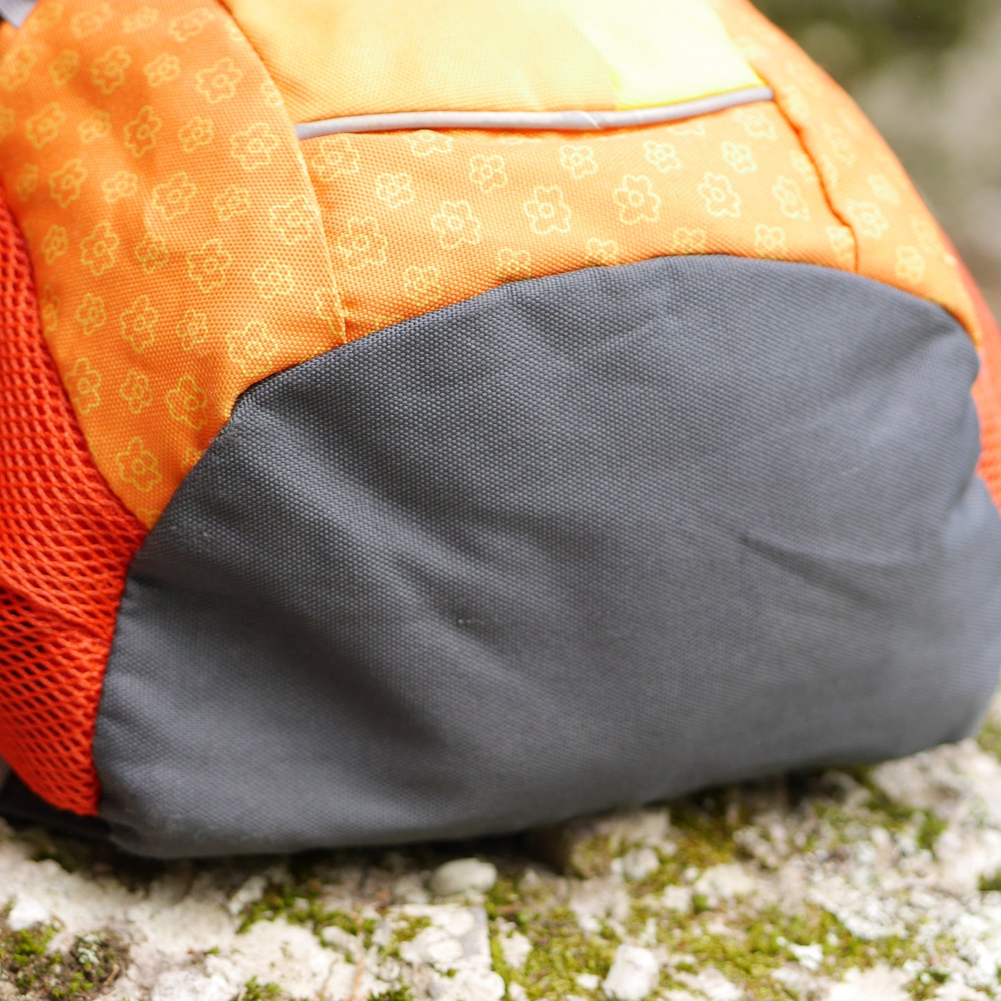 Schmusebär Backpack - Orange / Flowers (BP42)