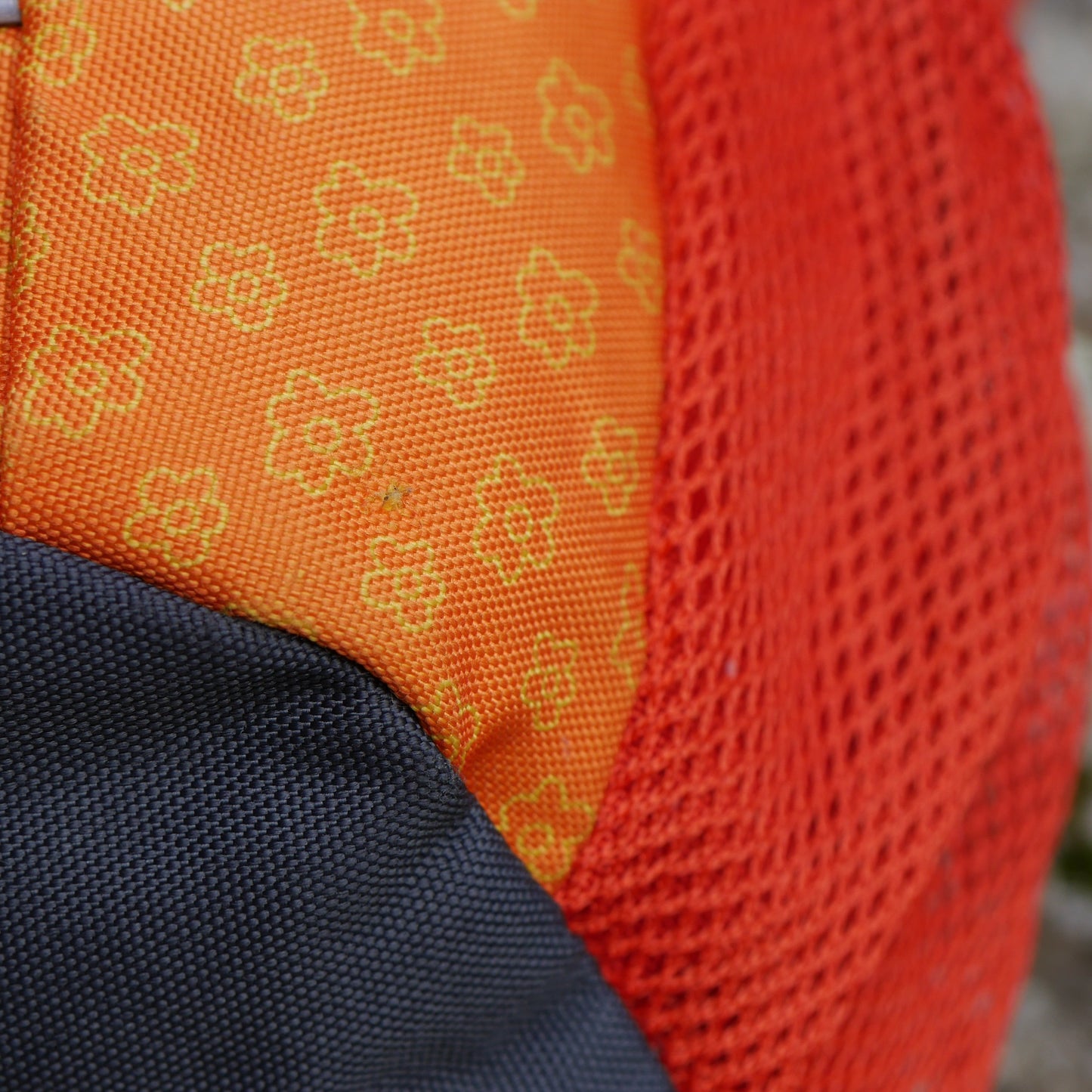 Schmusebär Backpack - Orange / Flowers (BP42)