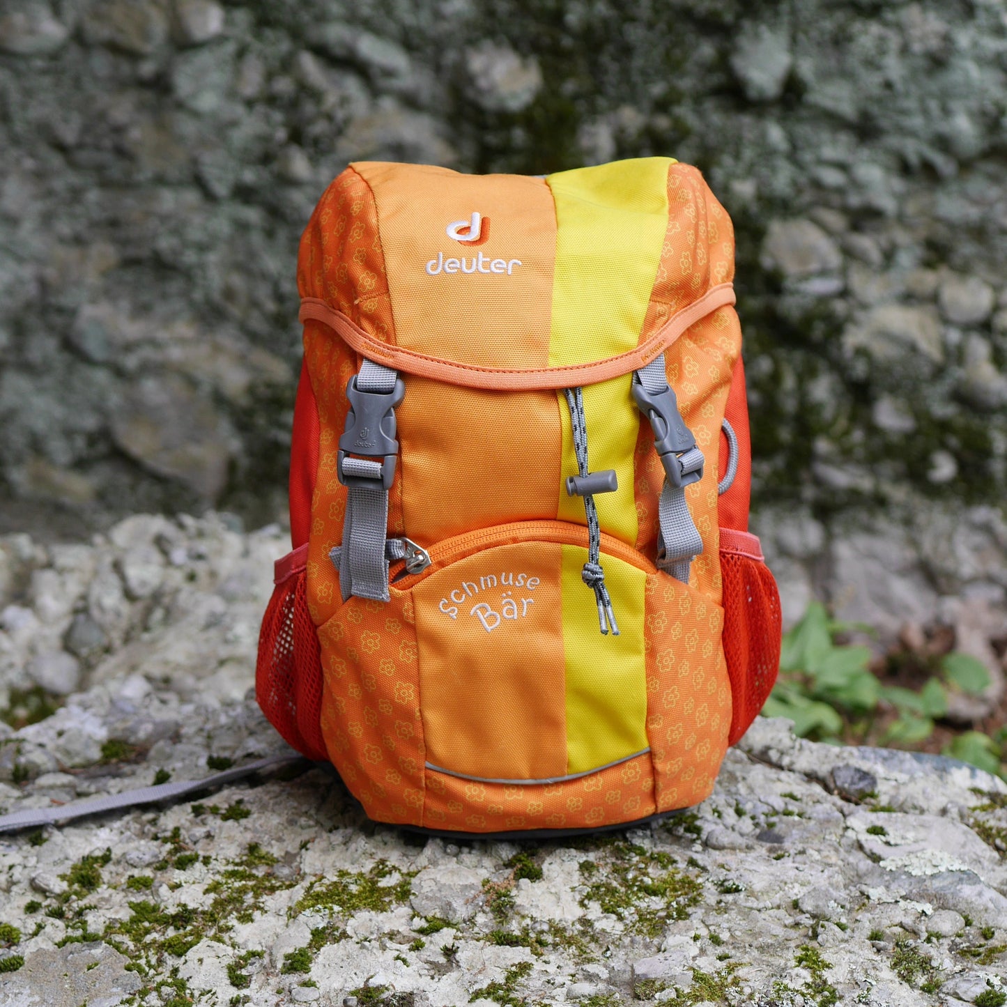 Schmusebär Backpack - Orange / Flowers (BP42)