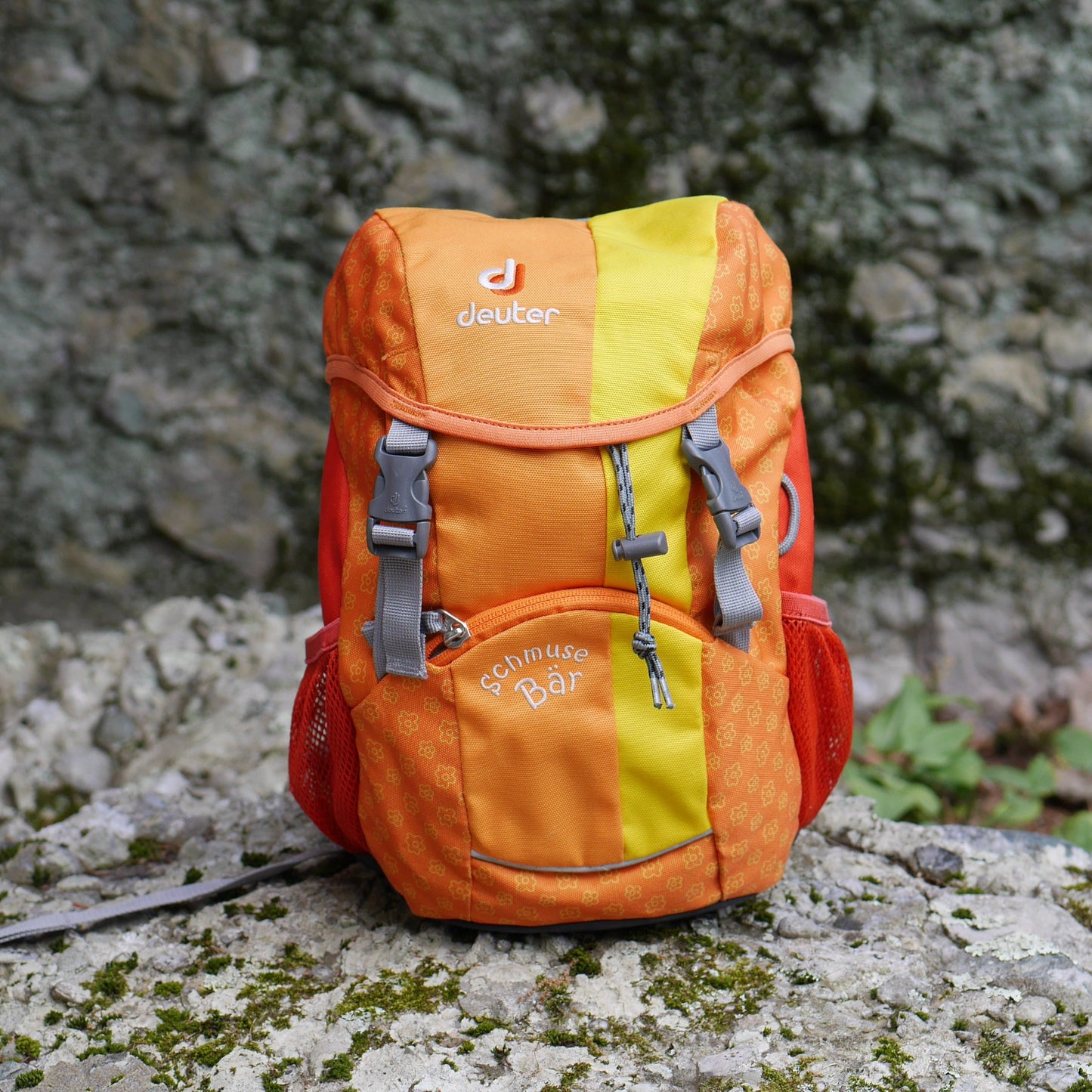 Schmusebär Backpack - Orange / Flowers (BP42)