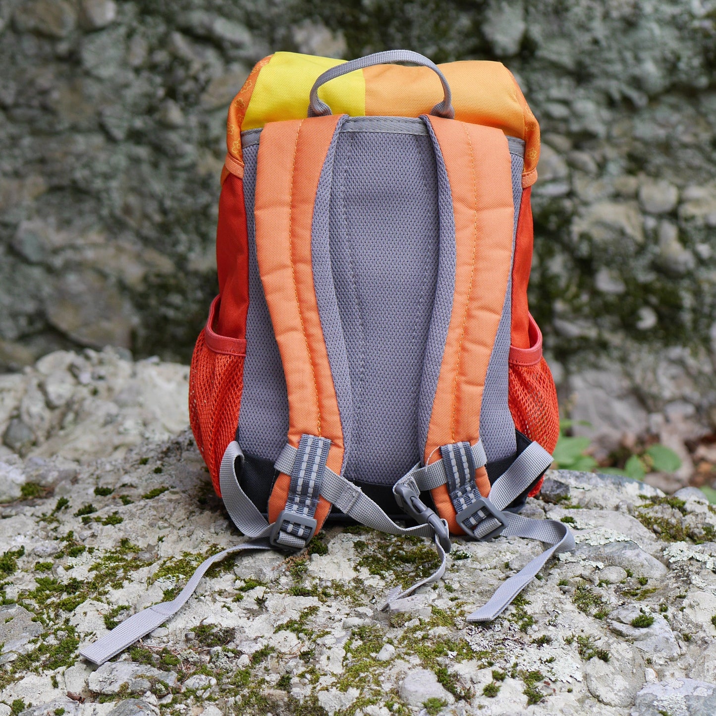 Schmusebär Backpack - Orange / Flowers (BP42)