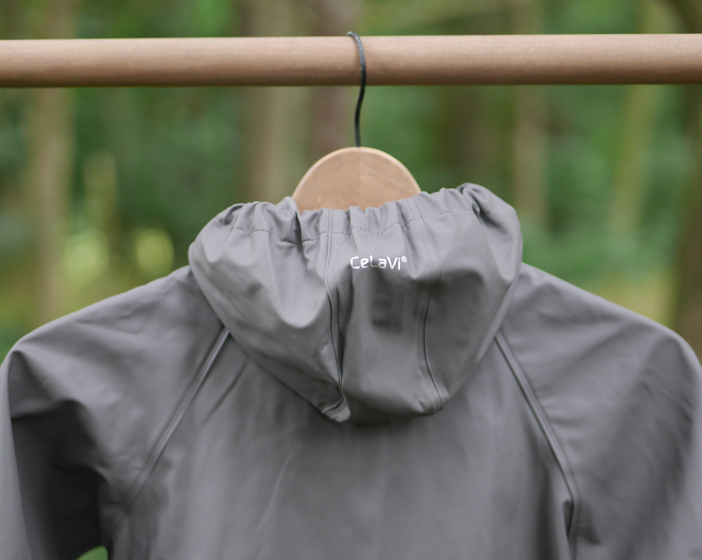 Two Piece Classic Rain Suit w/Bib - Gray - Size 100 (3-4 yr)