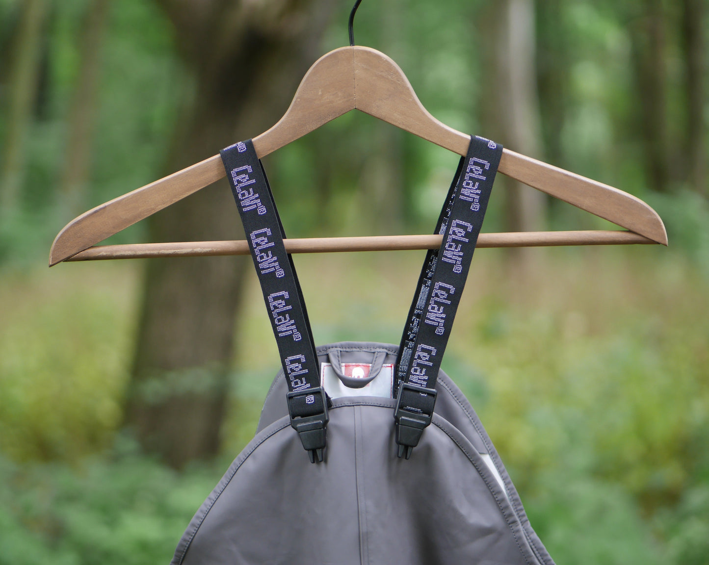 Two Piece Classic Rain Suit w/Bib - Gray - Size 100 (3-4 yr)