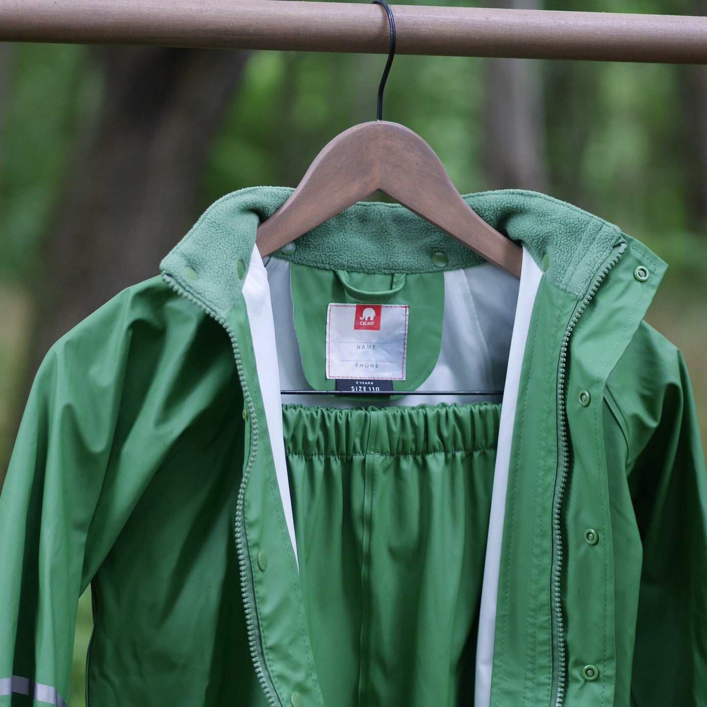 Two Piece Classic Rain Suit - Elm Green - Size 110 (5 yr)