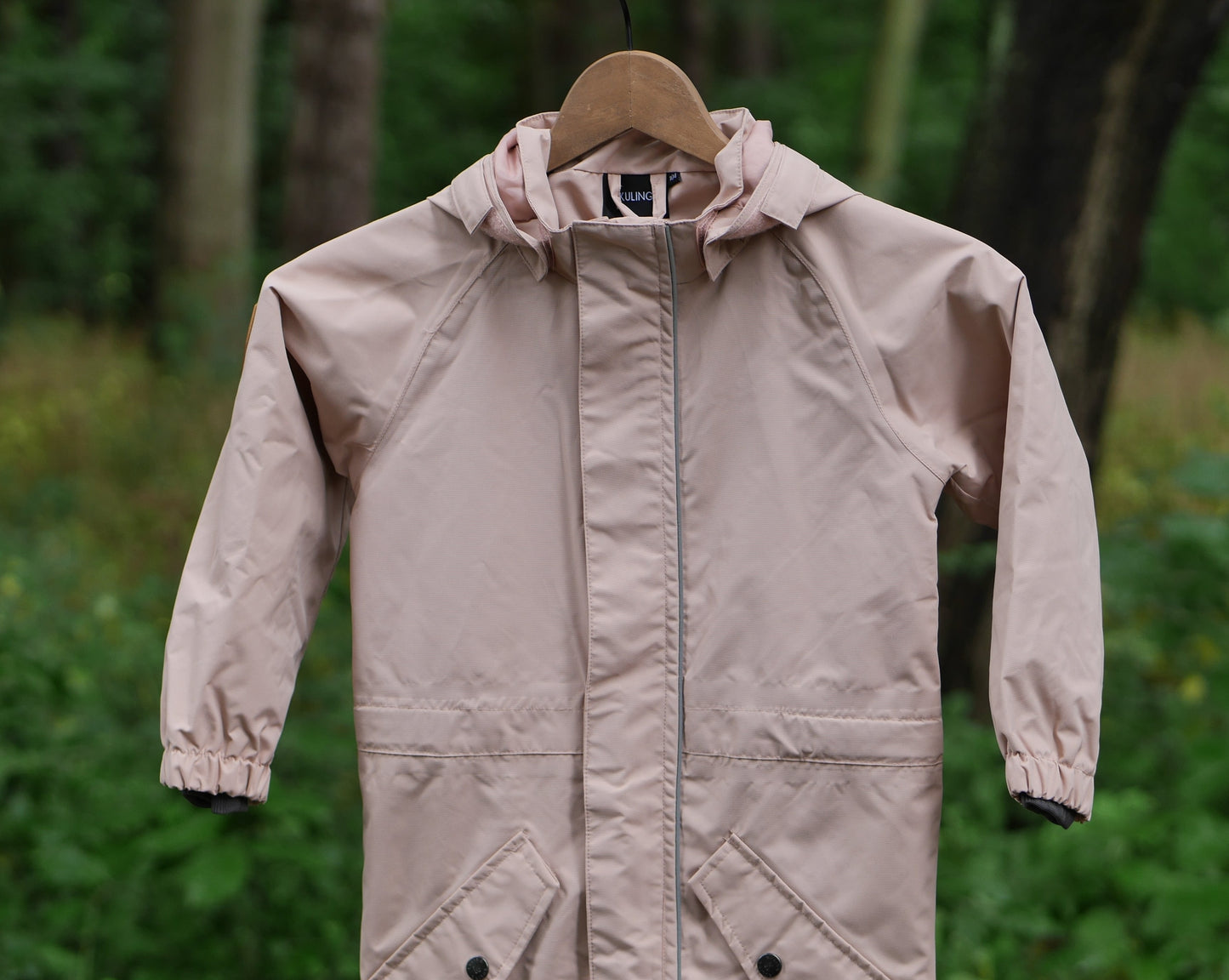 One Piece Bristol Shell Coverall Rain Suit - Woody Rose- Size 104 (4T)