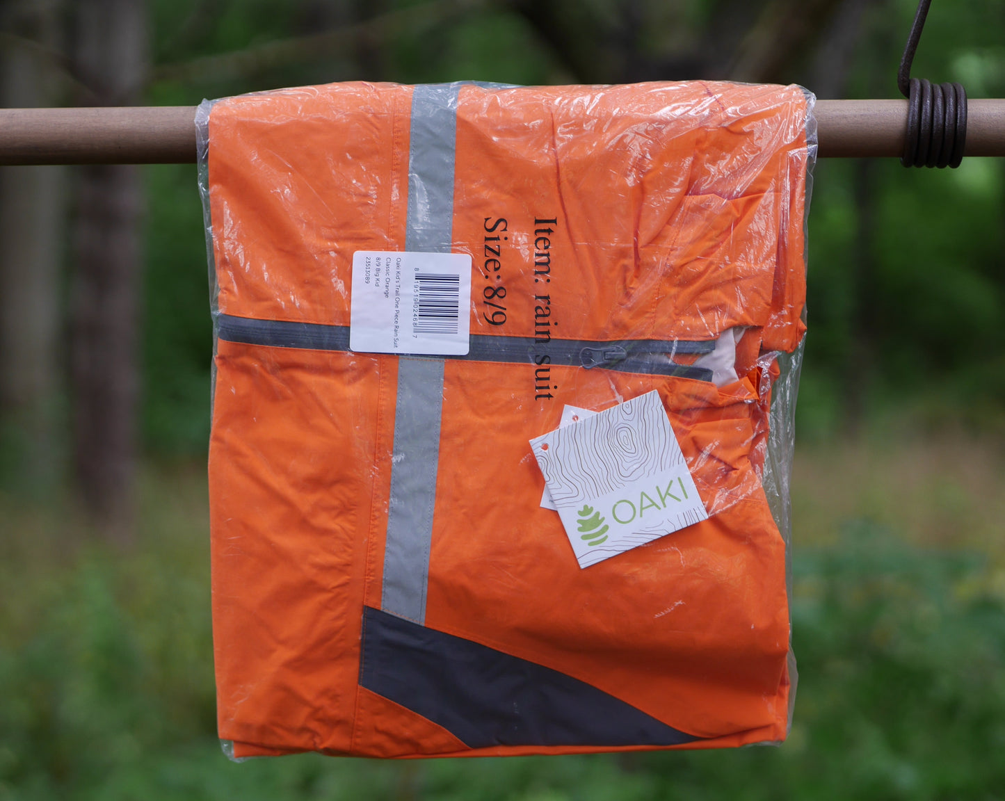 Kids' One-Piece Rain/Trail Suit - Classic Orange - Size 8/9 Big Kid