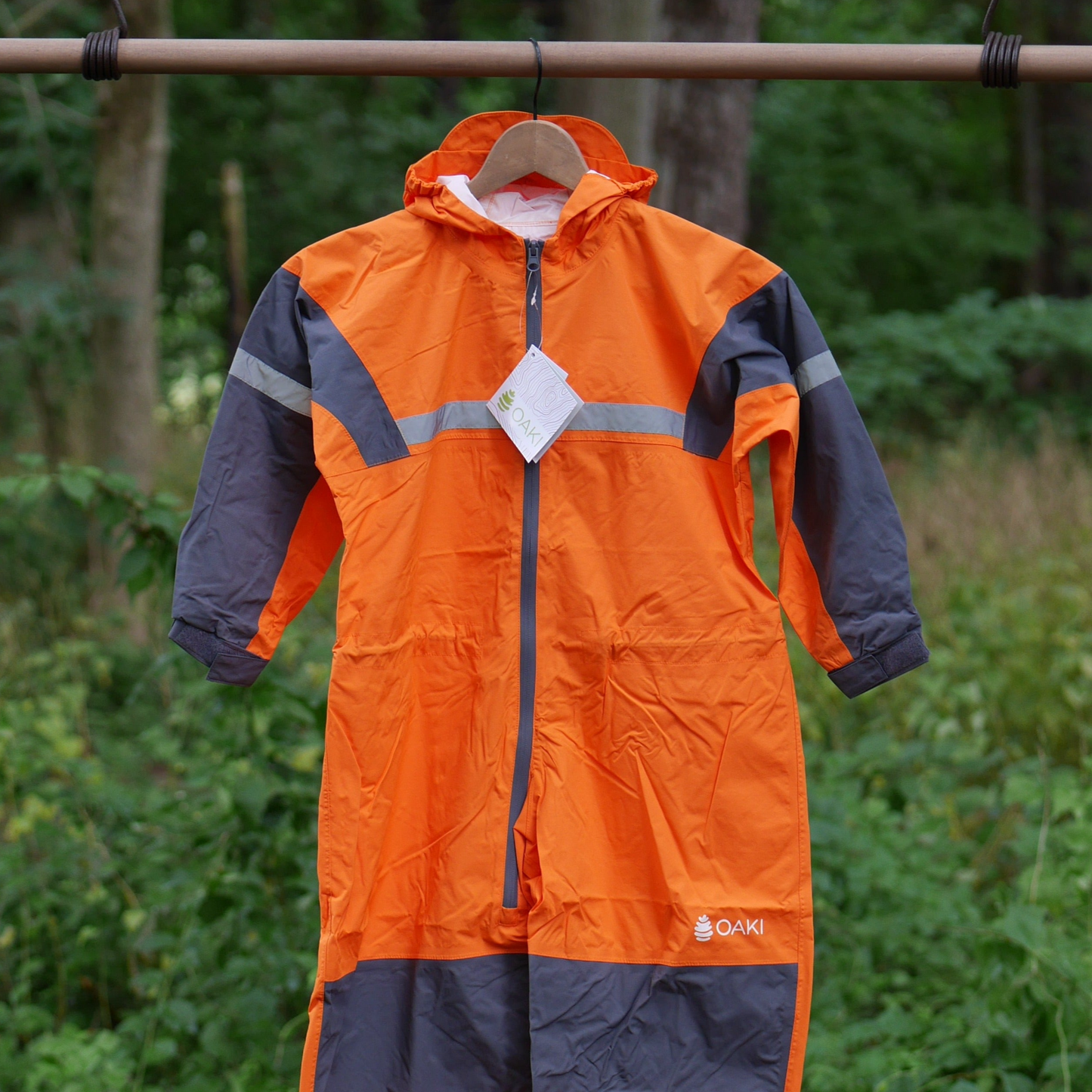 Kids' One-Piece Rain/Trail Suit - Classic Orange - Size 8/9 Big Kid