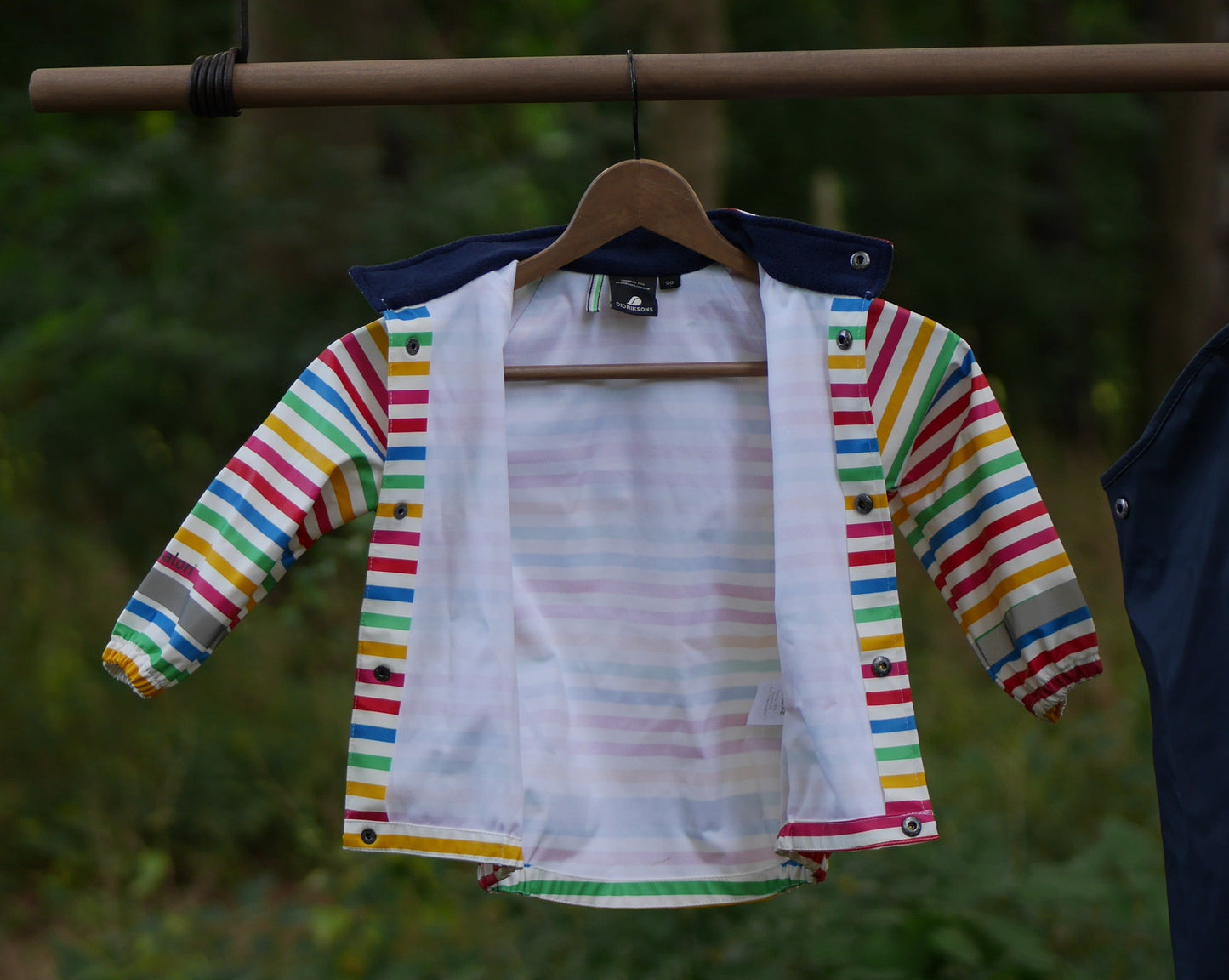 Slaskeman Printed Kids Rain Set - Rainbow Simple Stripe - Size 90 (2 yr)