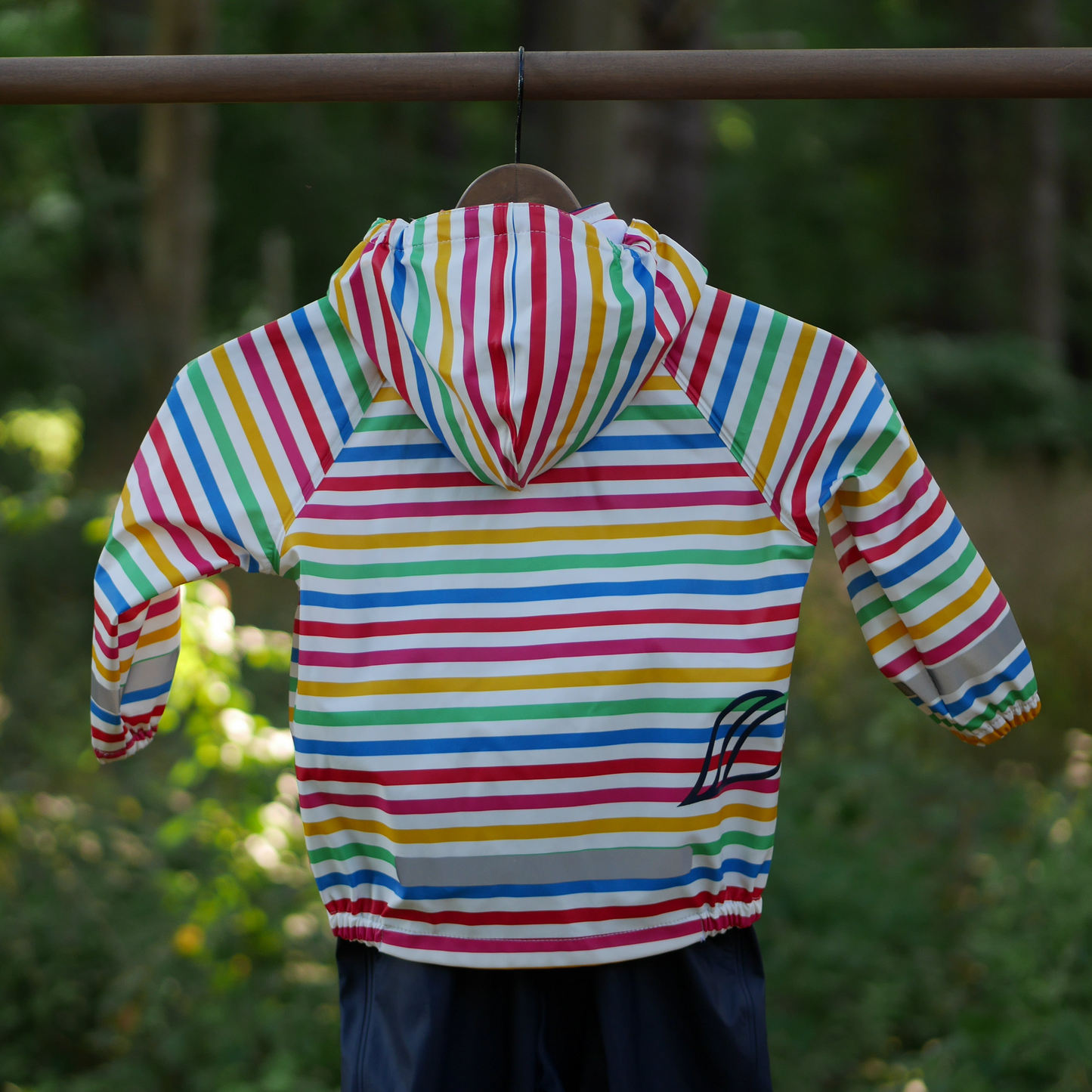 Slaskeman Printed Kids Rain Set - Rainbow Simple Stripe - Size 90 (2 yr)