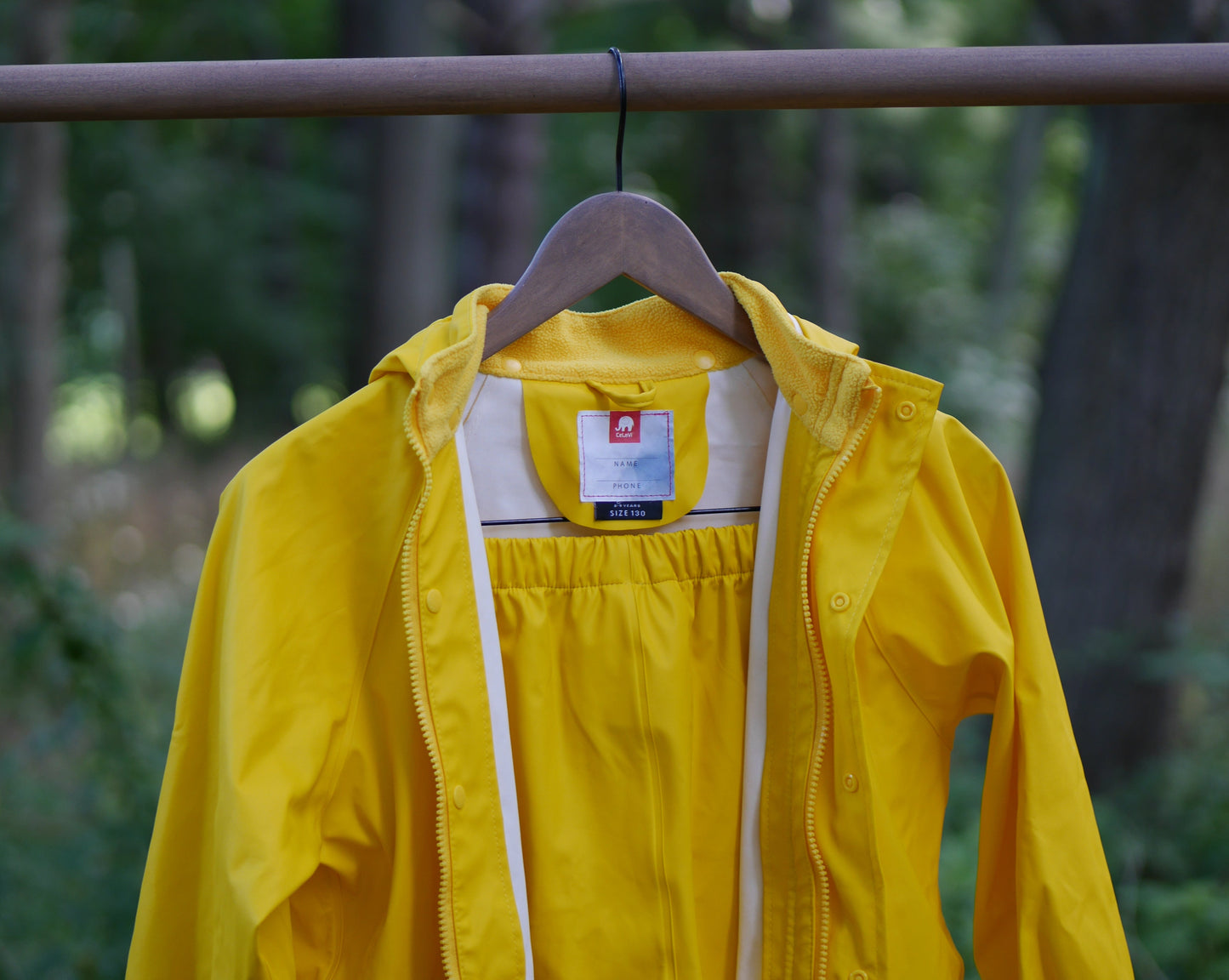 Two Piece Classic Rain Suit - Yellow- Size 130 (8-9 yr)