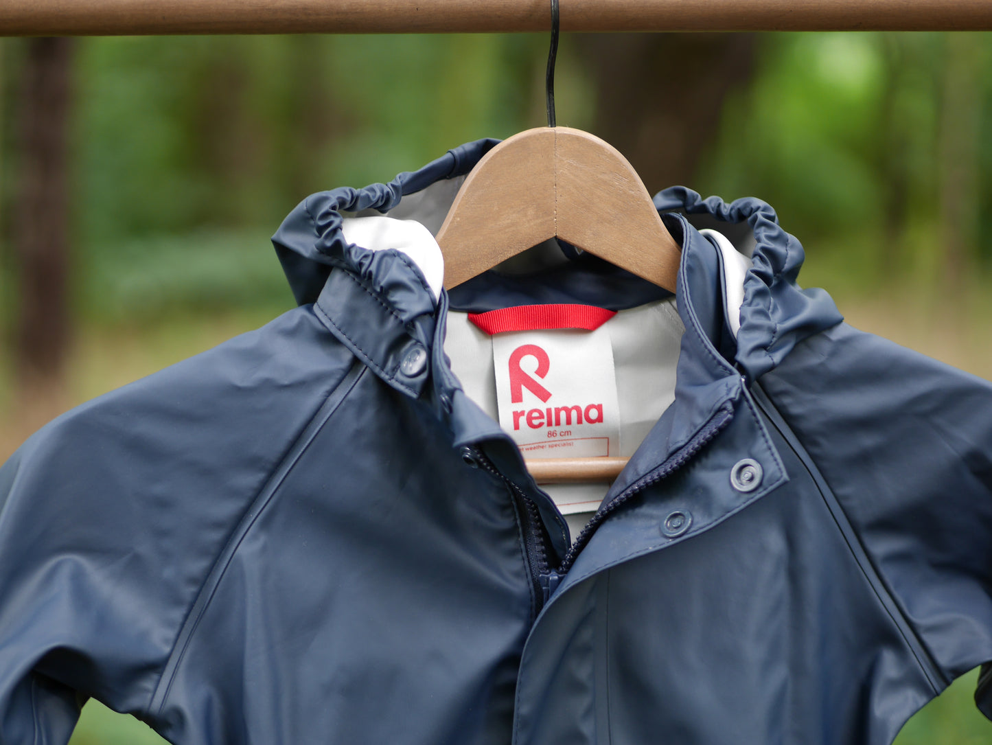 Lampi Waterproof Hooded Rain Coat - Navy - Size 86 (18-24 m)