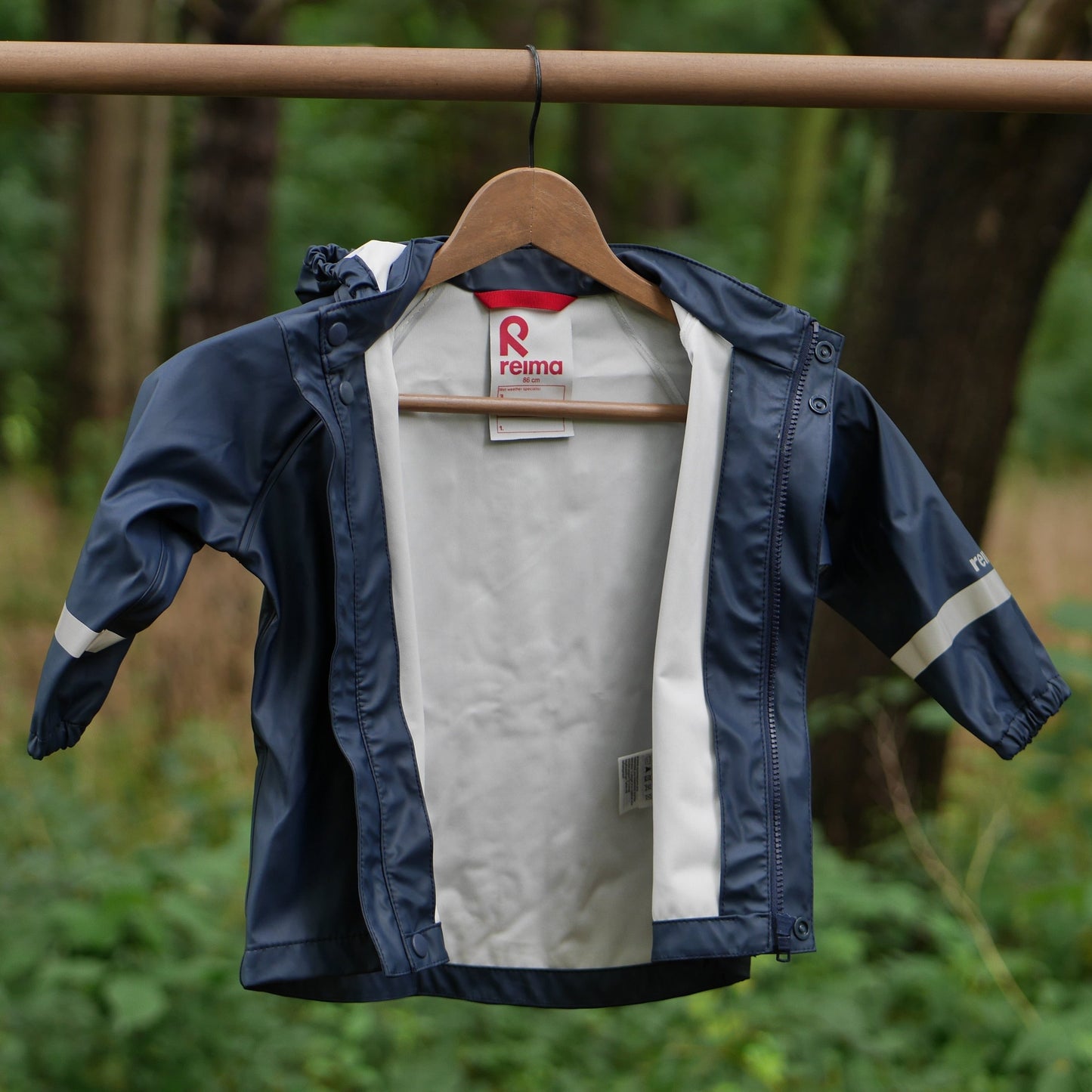 Lampi Waterproof Hooded Rain Coat - Navy - Size 86 (18-24 m)