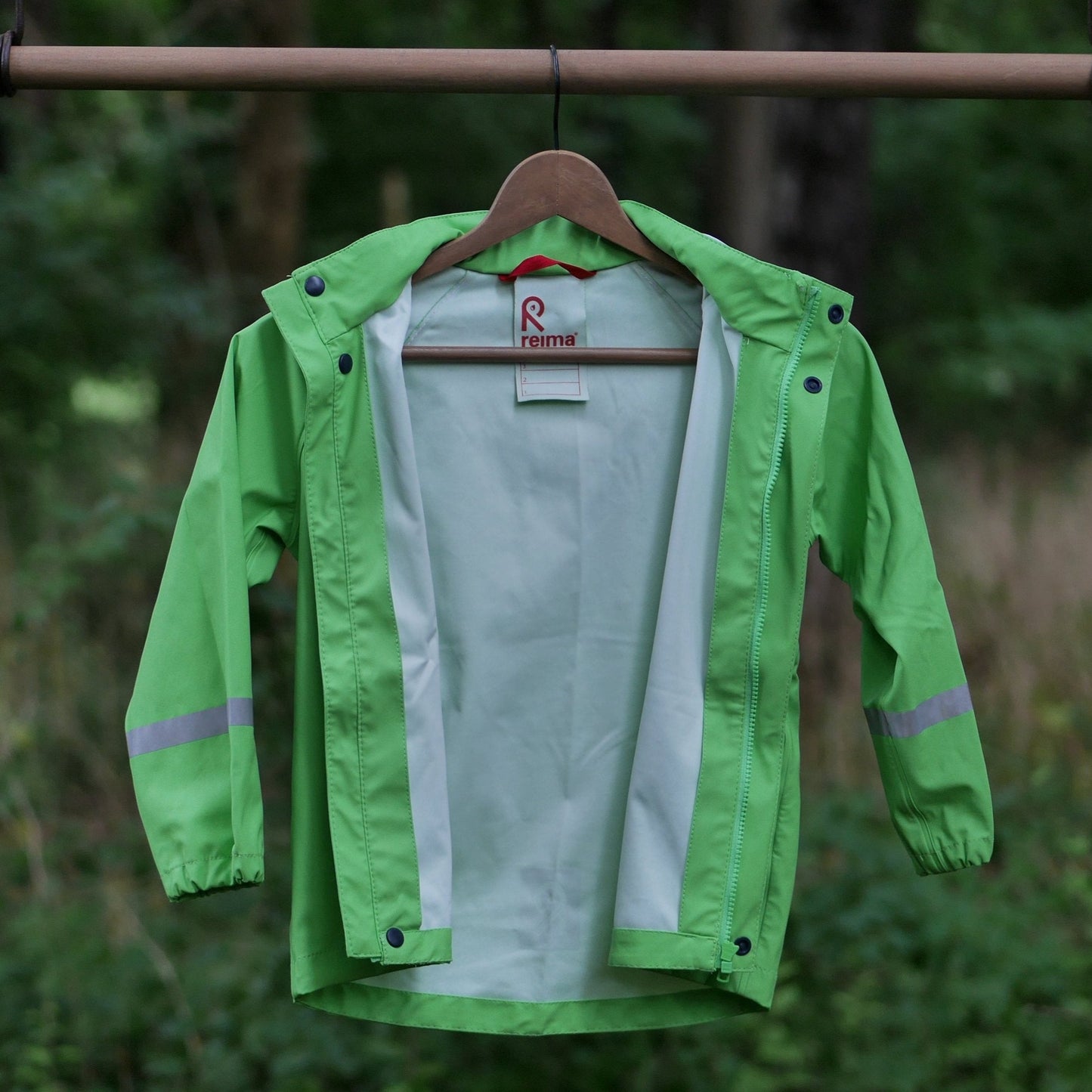 Lampi Waterproof Hooded Rain Coat - Summer Green - Size 122 (7 yr)