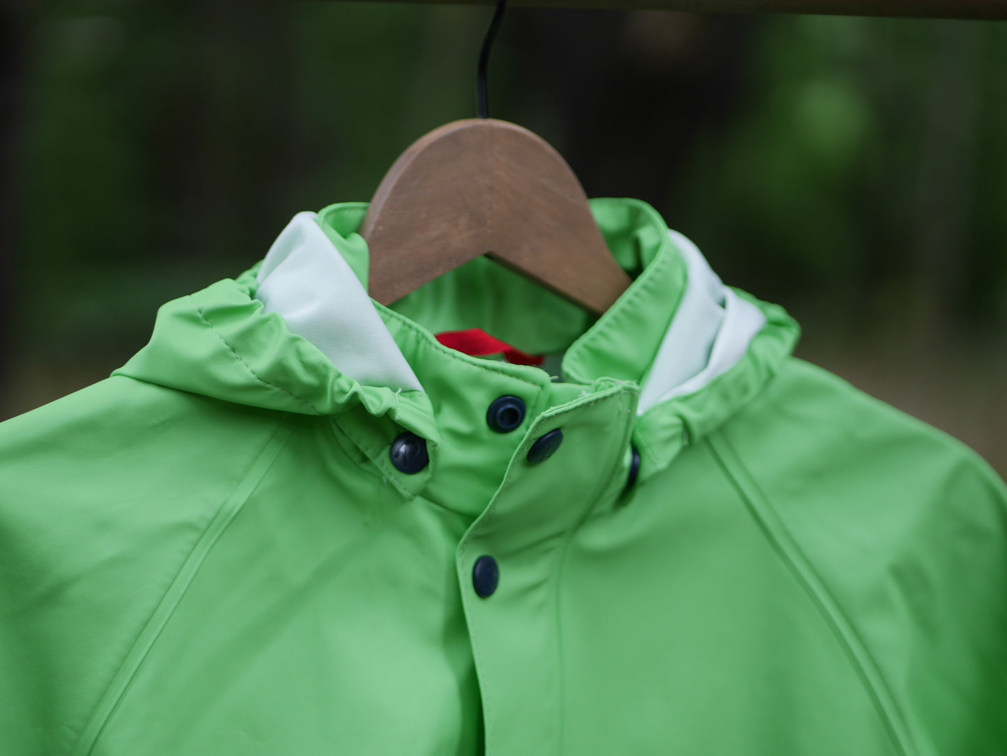 Lampi Waterproof Hooded Rain Coat - Summer Green - Size 122 (7 yr)