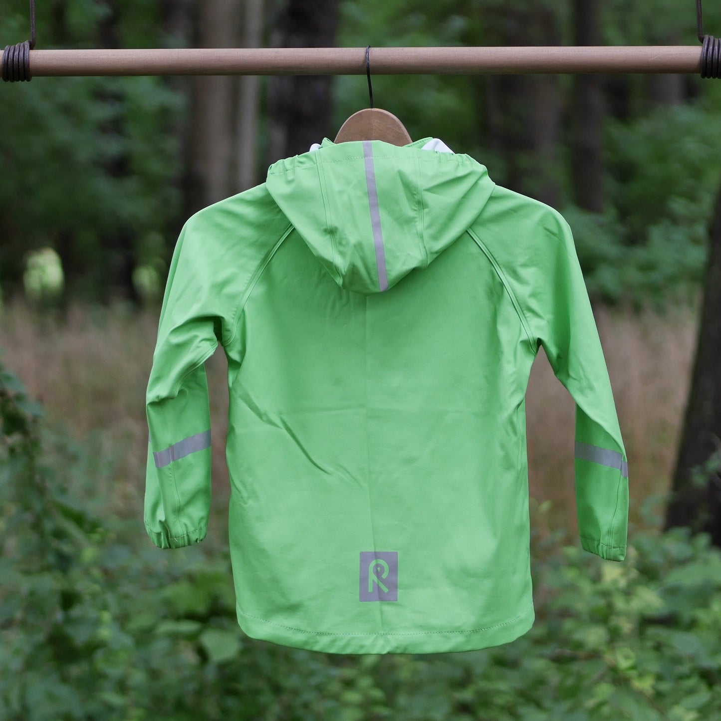 Lampi Waterproof Hooded Rain Coat - Summer Green - Size 122 (7 yr)