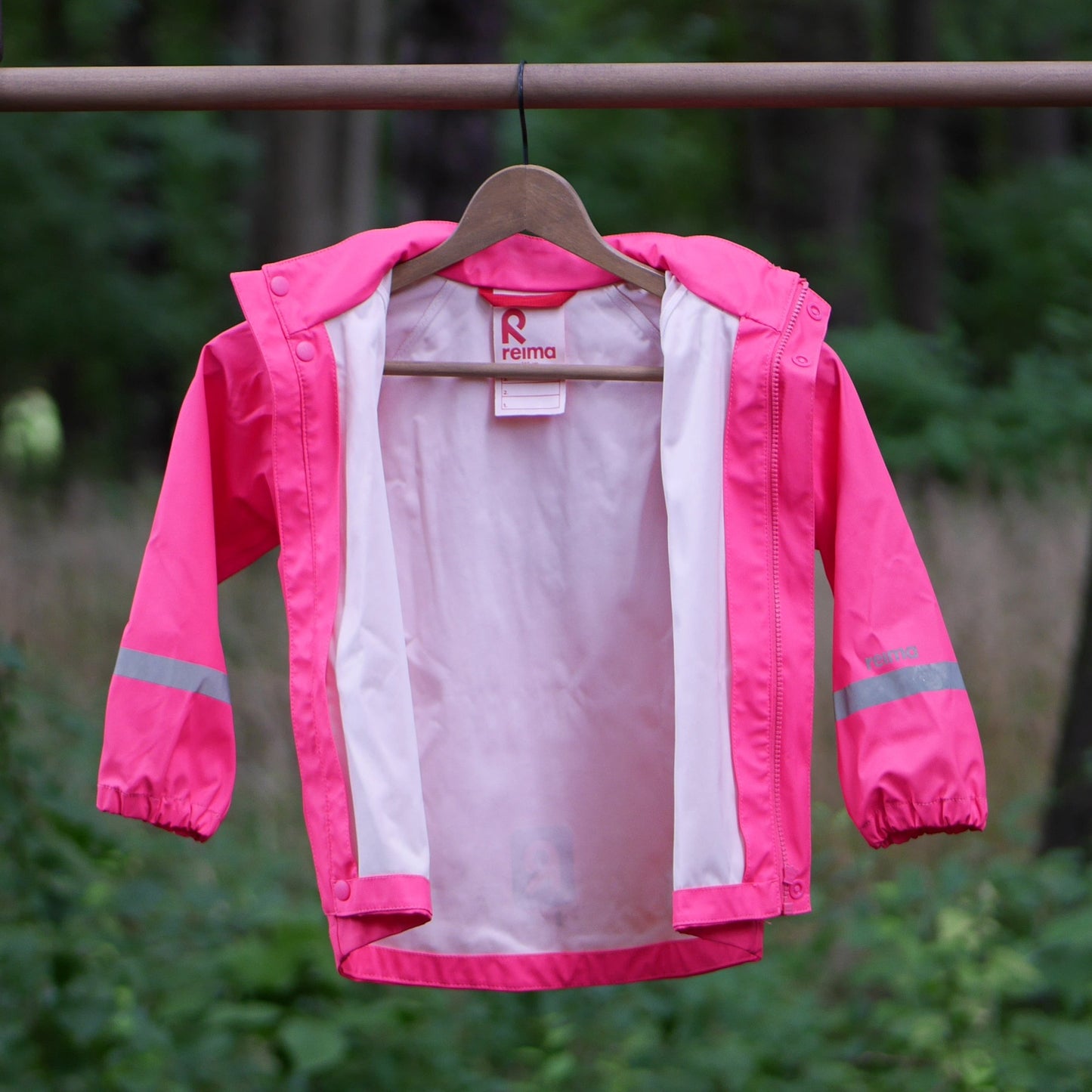 Lampi Waterproof Hooded Rain Coat - Candy Pink - Size 110 (5 yr)