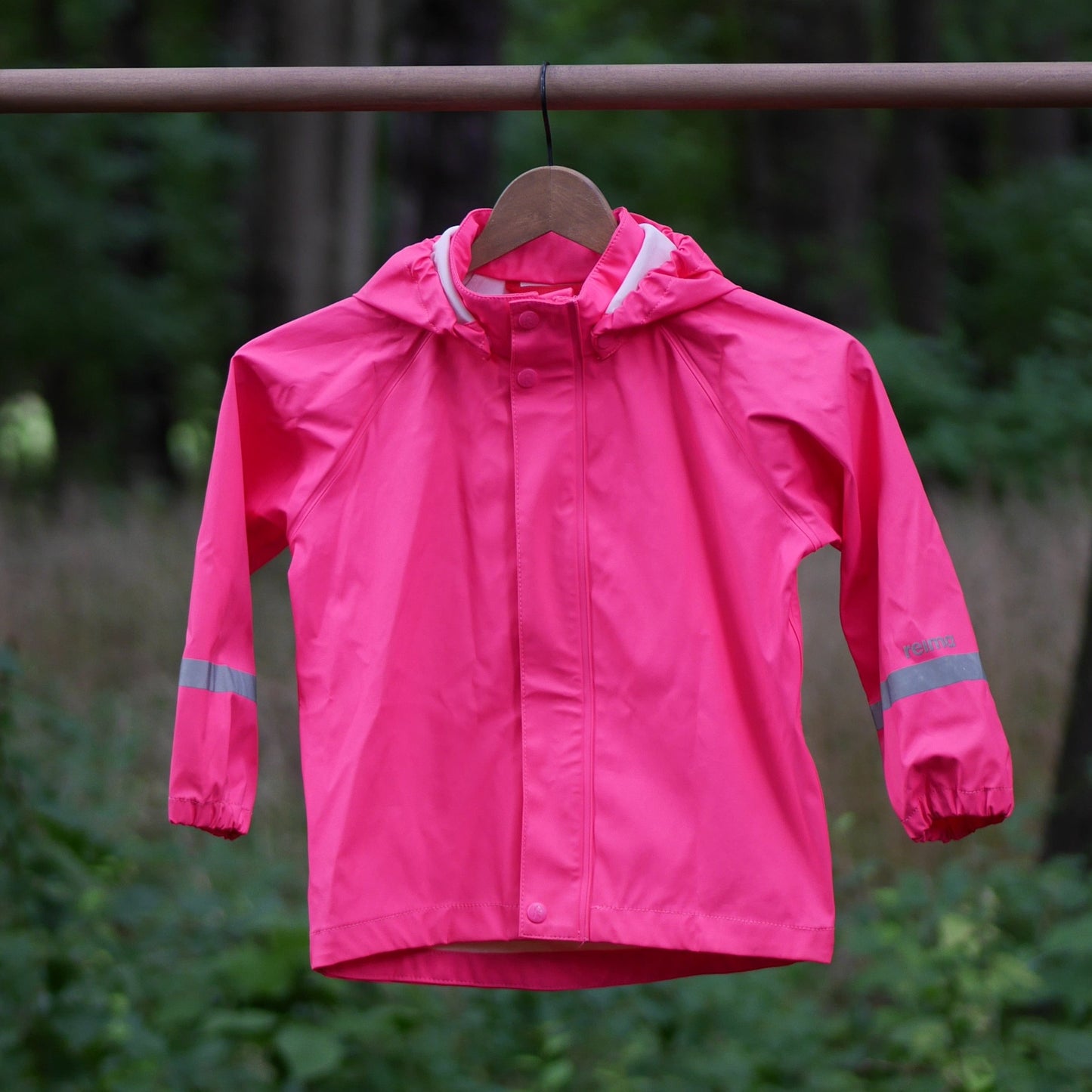 Lampi Waterproof Hooded Rain Coat - Candy Pink - Size 110 (5 yr)