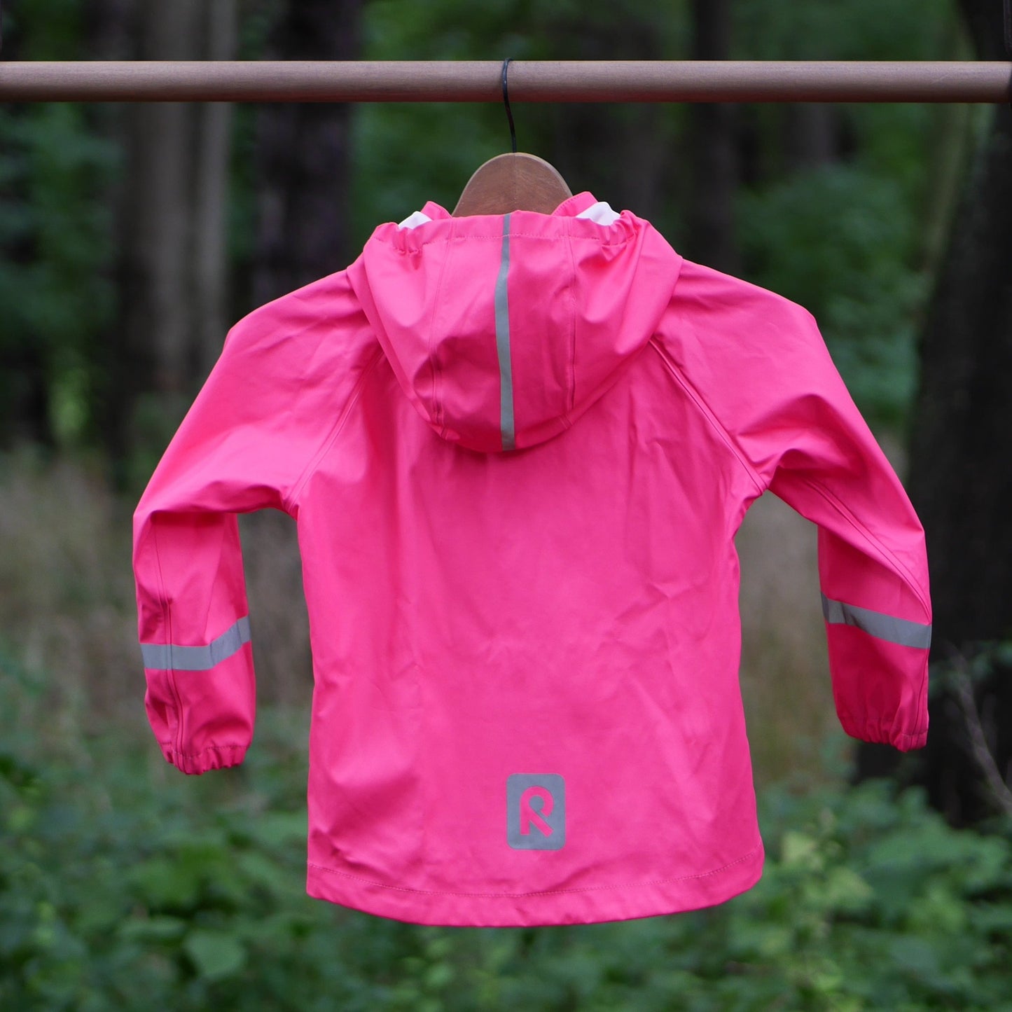 Lampi Waterproof Hooded Rain Coat - Candy Pink - Size 110 (5 yr)