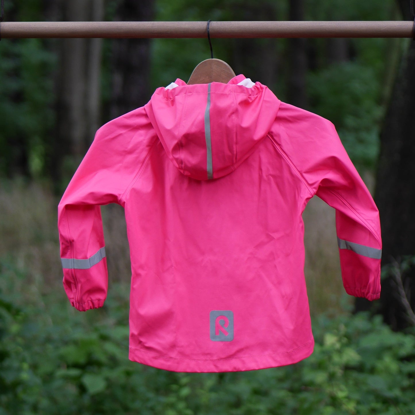 Lampi Waterproof Hooded Rain Coat - Candy Pink - Size 110 (5 yr)