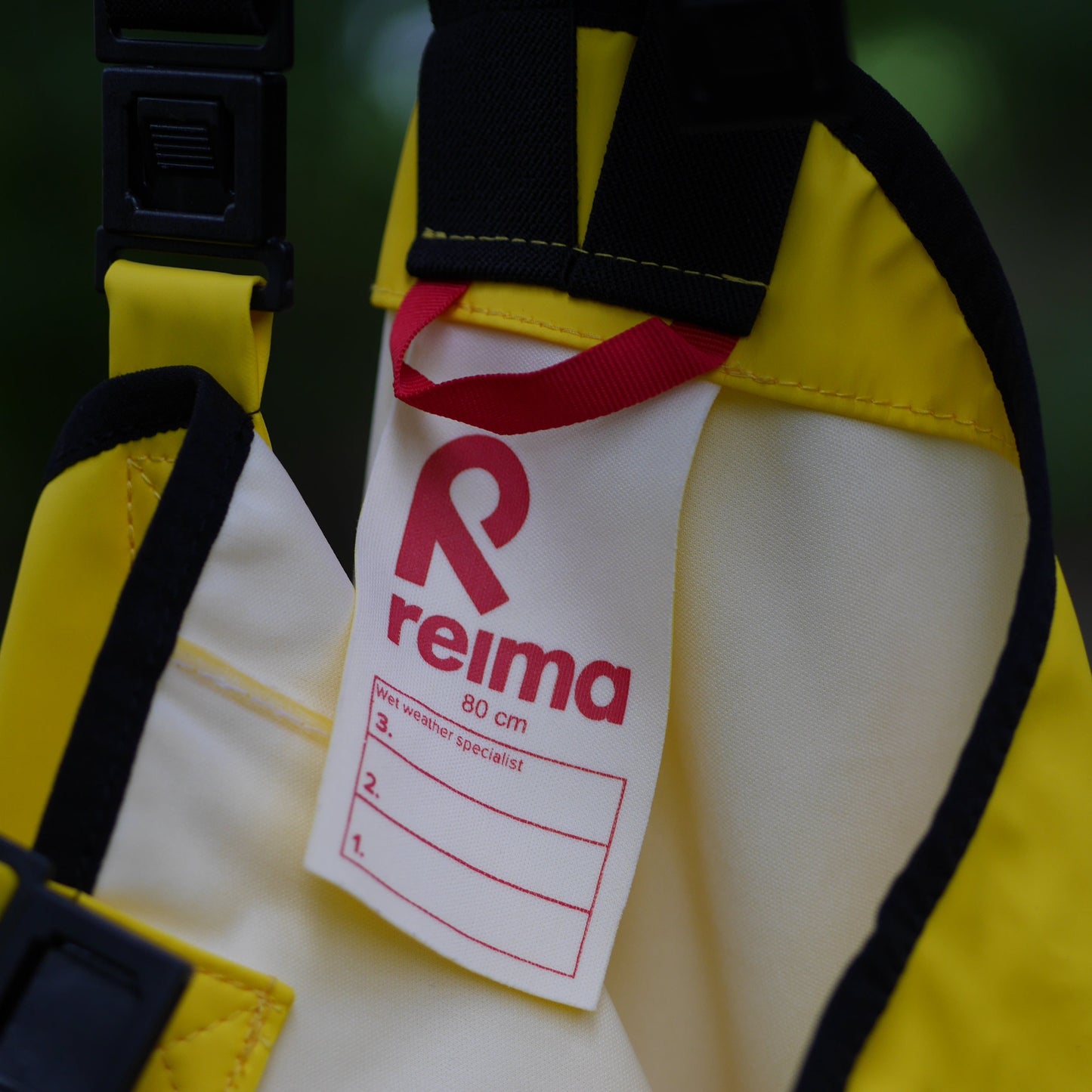 Lammikko Rain Pants/Bib - Yellow - Size 80 cm (12-18 m)