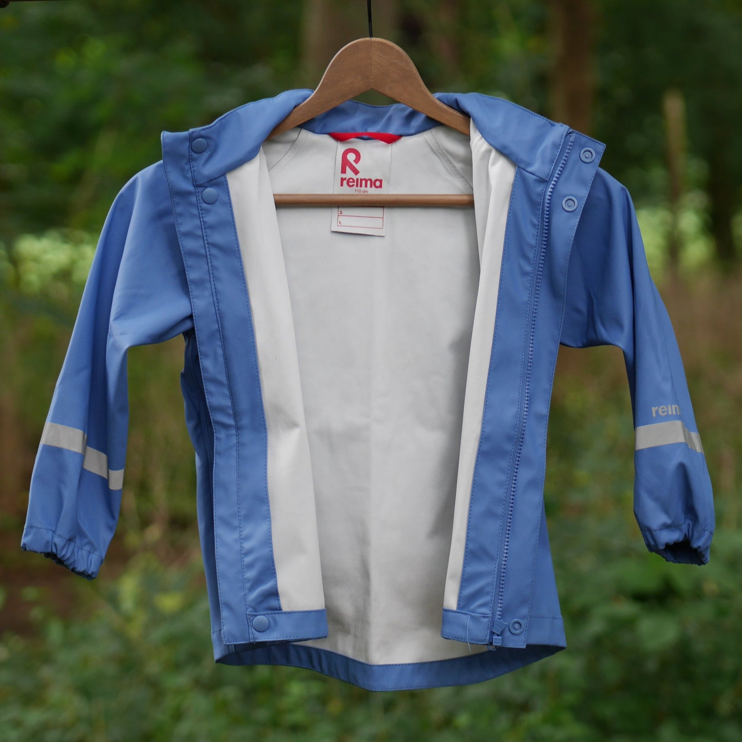 Lampi Waterproof Hooded Rain Coat - Denim Blue - Size 110 (5 yr)