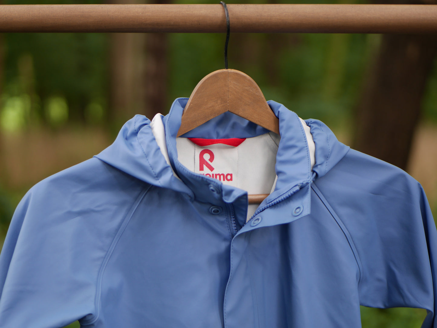 Lampi Waterproof Hooded Rain Coat - Denim Blue - Size 110 (5 yr)