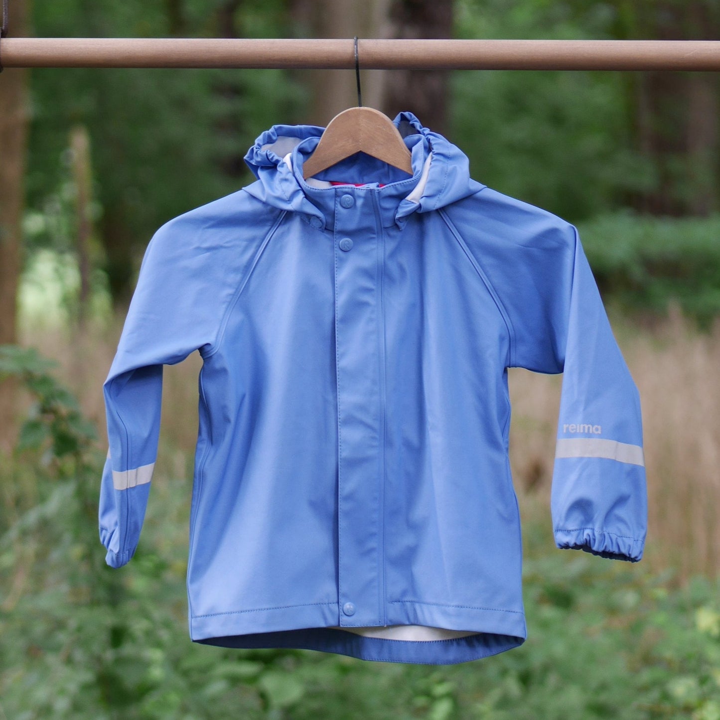 Lampi Waterproof Hooded Rain Coat - Denim Blue - Size 110 (5 yr)