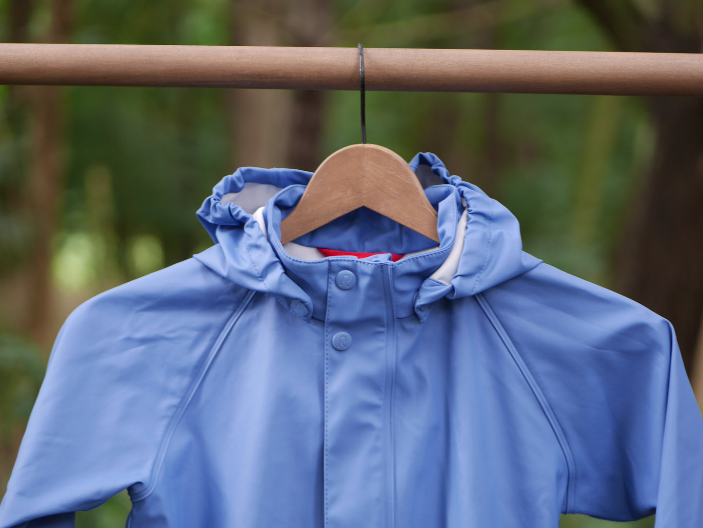 Lampi Waterproof Hooded Rain Coat - Denim Blue - Size 110 (5 yr)