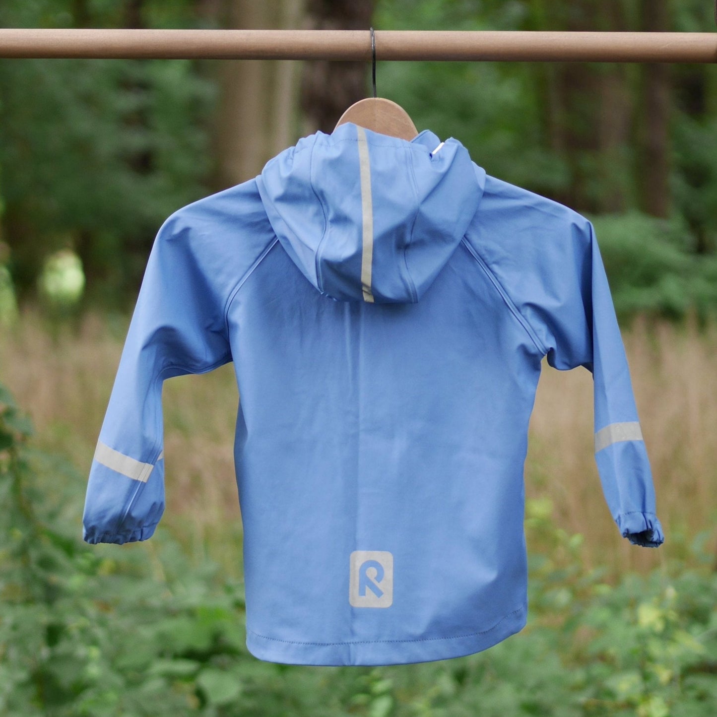 Lampi Waterproof Hooded Rain Coat - Denim Blue - Size 110 (5 yr)