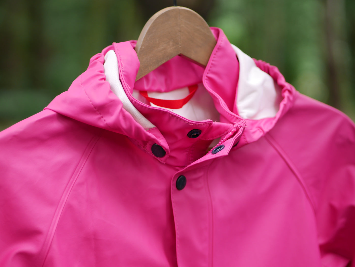 Lampi Waterproof Hooded Rain Coat - Fuchsia - Size 140 (10 yr)