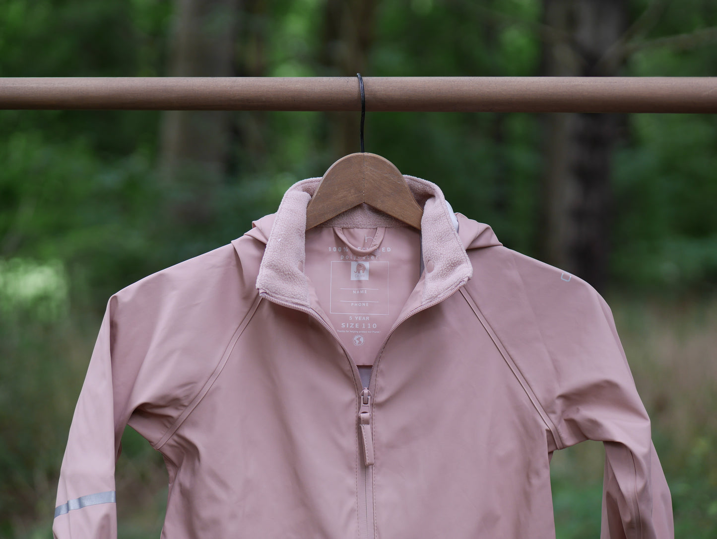 Eco Rain Coat - Misty Rose- Size 110 (5 yr)