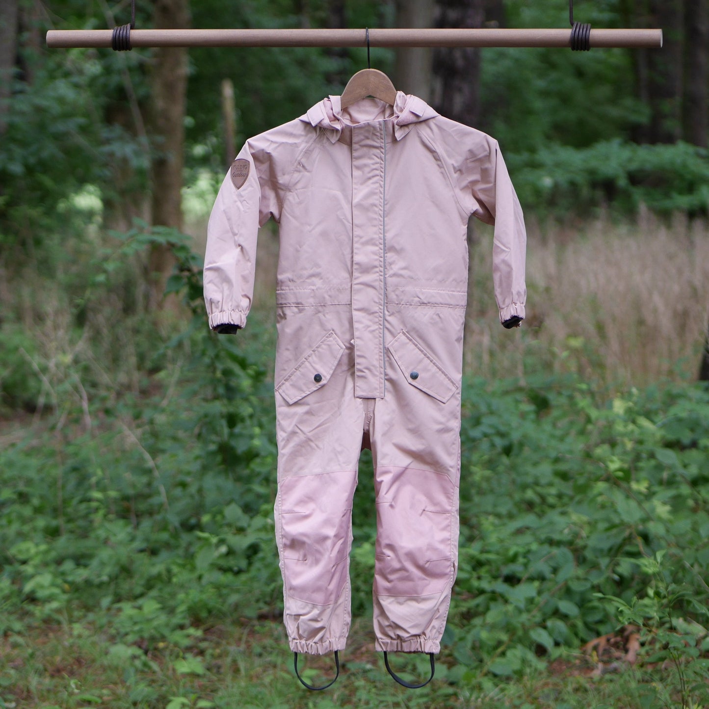 One Piece Bristol Shell Coverall Rain Suit - Woody Rose- Size 104 (4T)