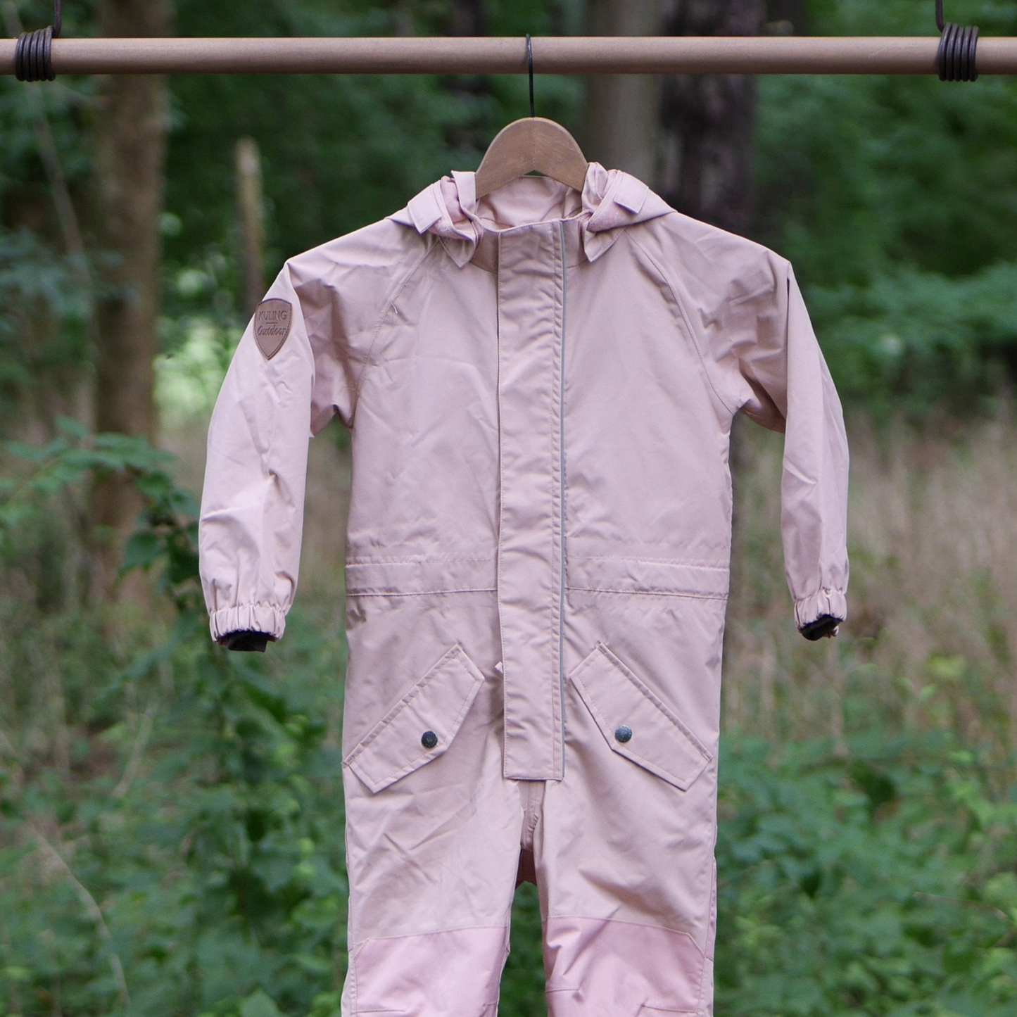 One Piece Bristol Shell Coverall Rain Suit - Woody Rose- Size 104 (4T)