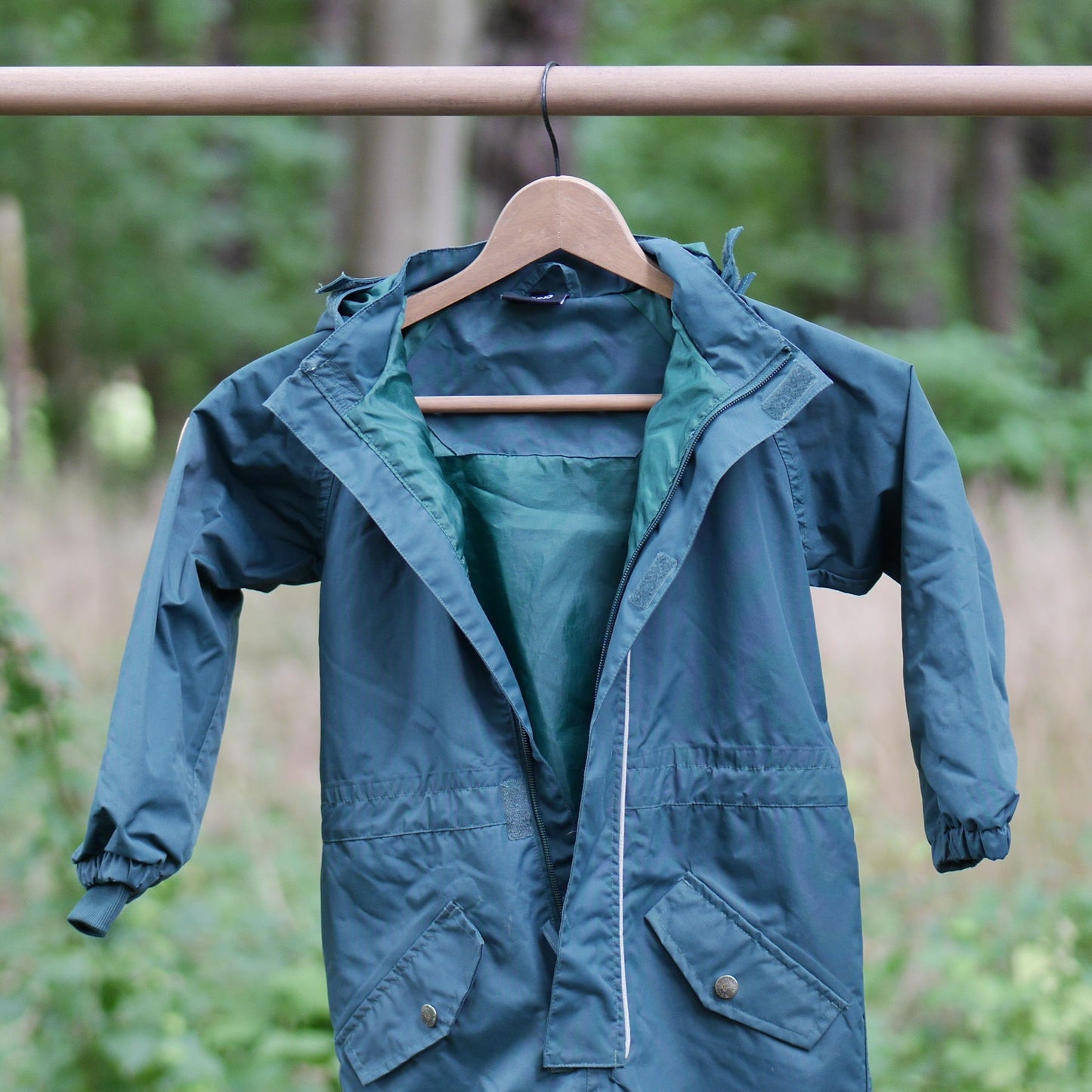 One Piece Bristol Shell Coverall Rain Suit - Deep Green- Size 110 (5 yr)