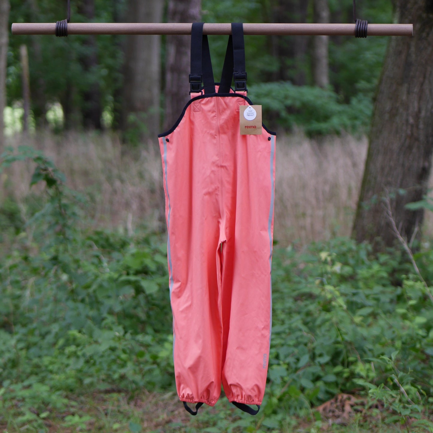 Lammikko Rain Pants/Bib - Misty Red - Size 116 (6 yr)