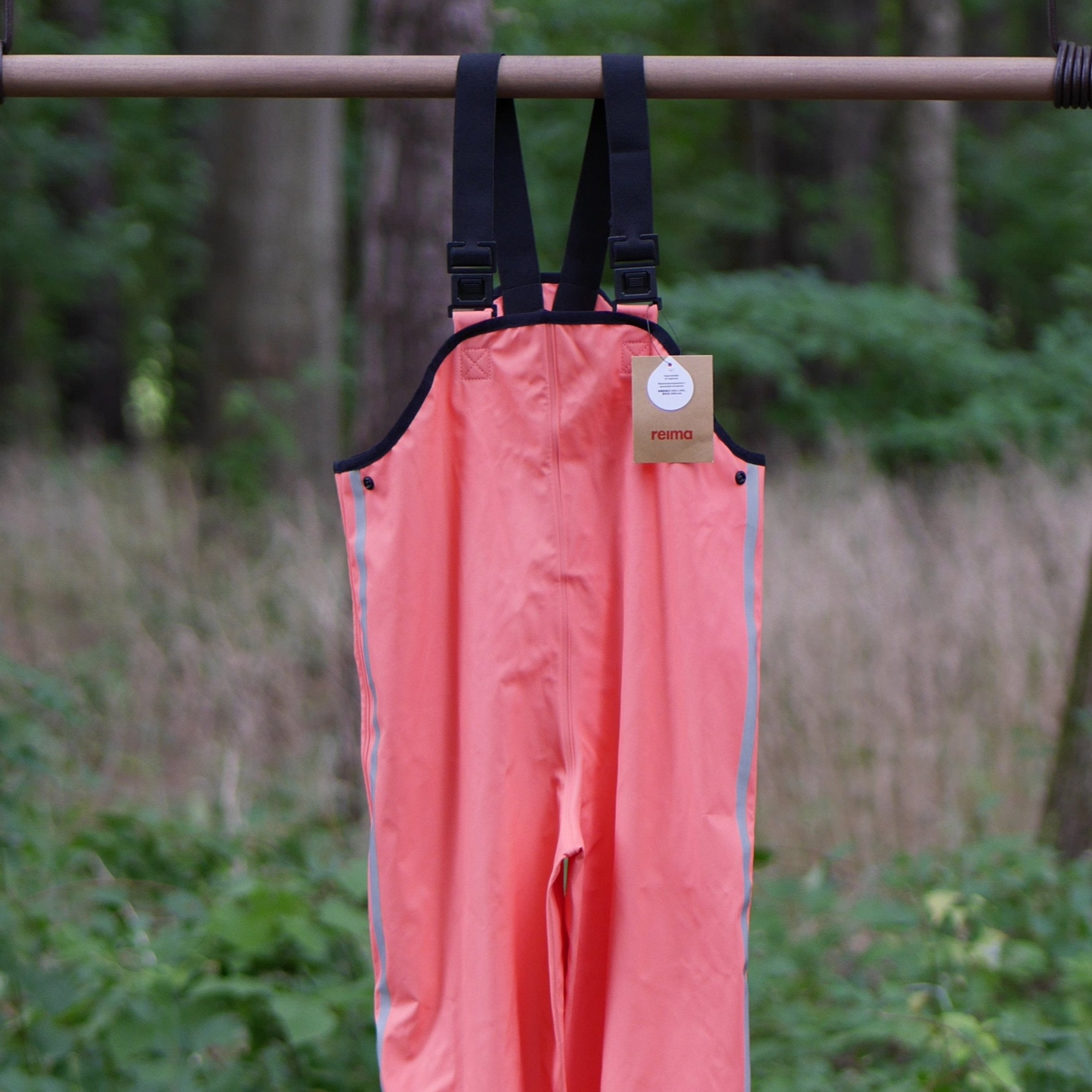 Lammikko Rain Pants/Bib - Misty Red - Size 116 (6 yr)