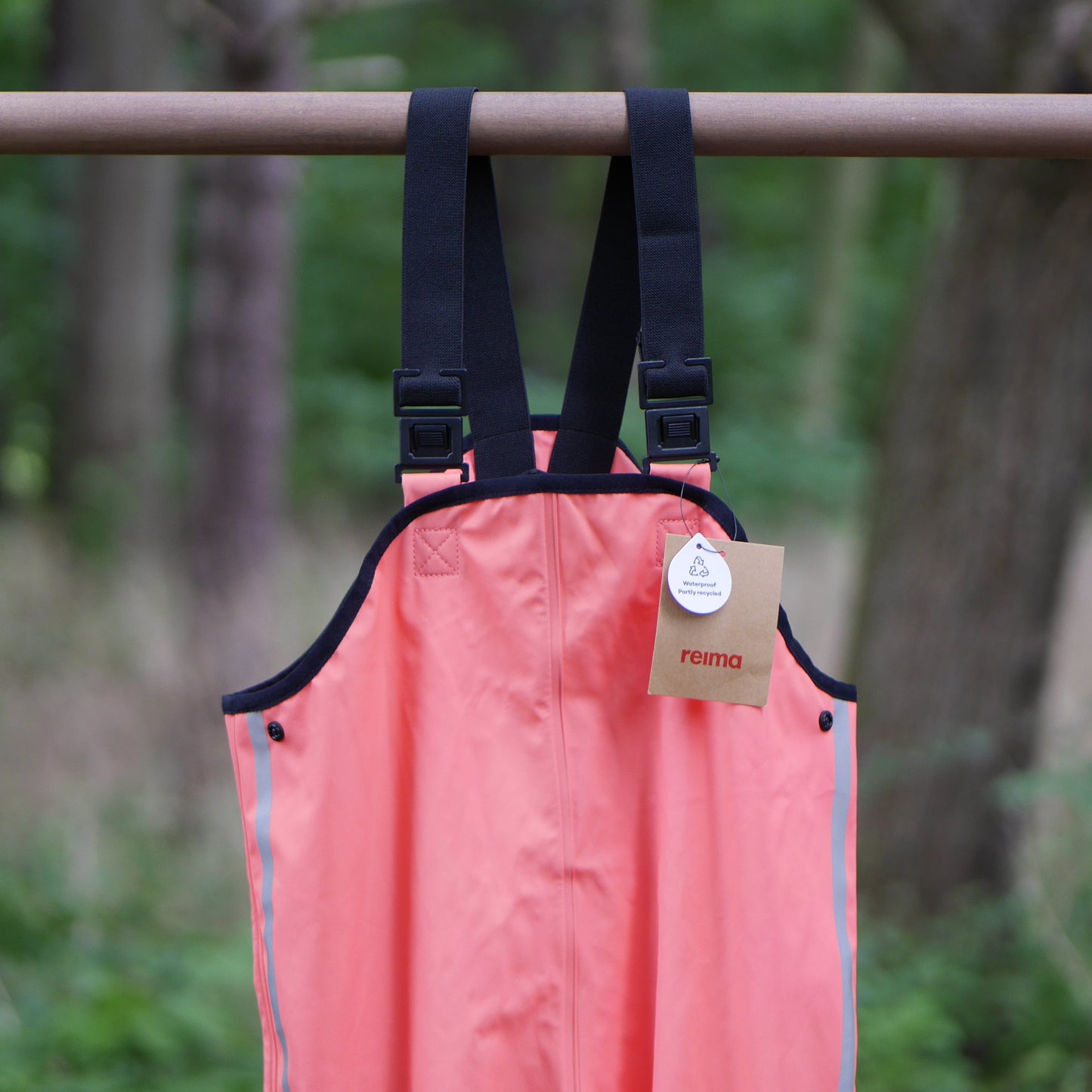 Lammikko Rain Pants/Bib - Misty Red - Size 116 (6 yr)