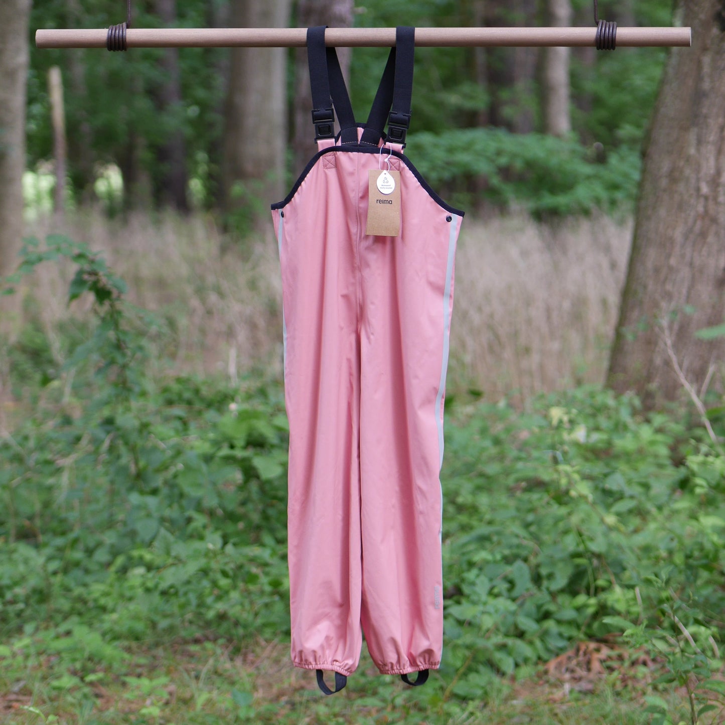 Lammikko Rain Pants/Bib - Rose Blush - Size 122 (7 yr)
