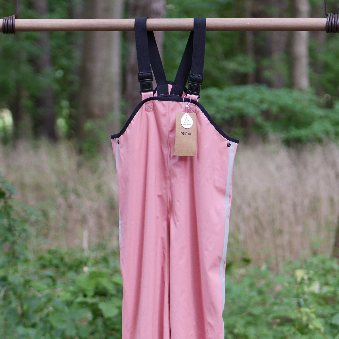 Lammikko Rain Pants/Bib - Rose Blush - Size 122 (7 yr)