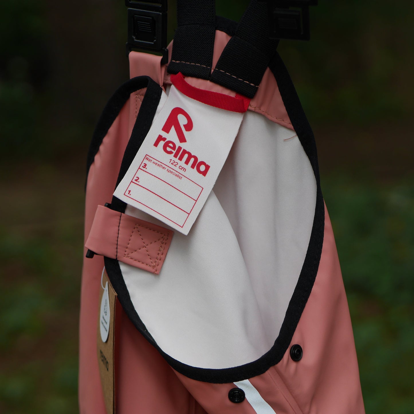 Lammikko Rain Pants/Bib - Rose Blush - Size 122 (7 yr)