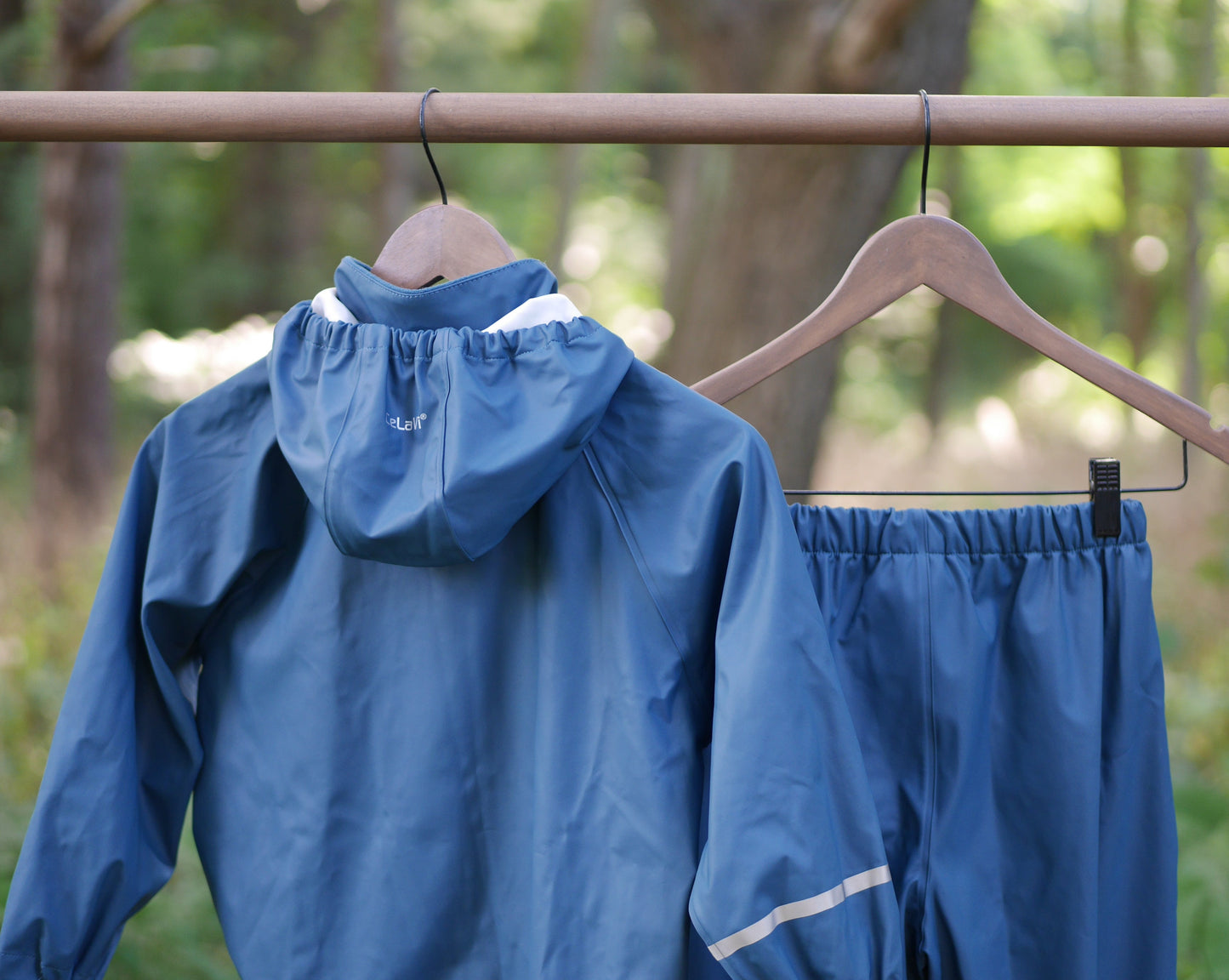 Two Piece Classic Rain Suit - Ice Blue - Size 120 (6-7 yr)